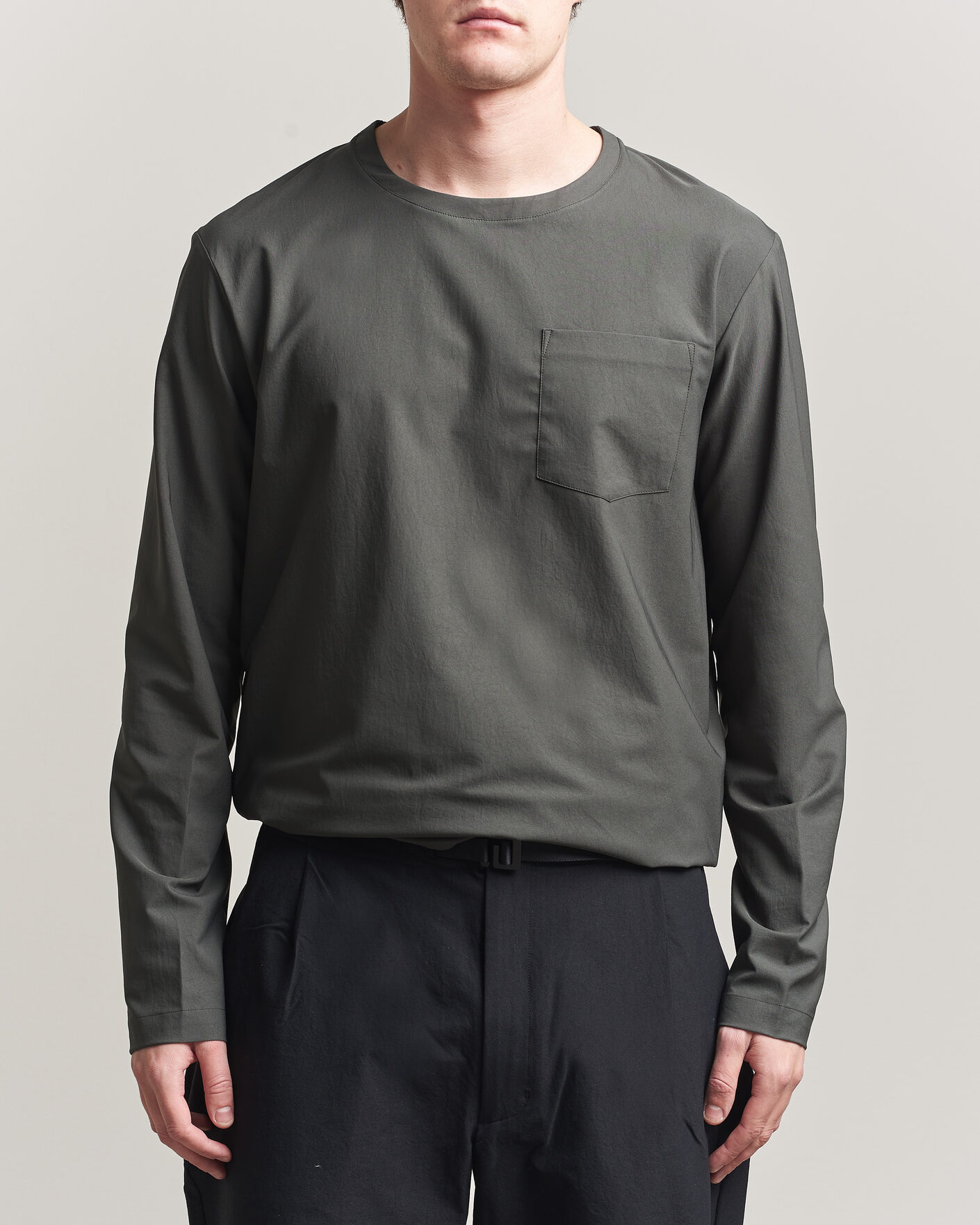 Homme | T-shirts | Houdini | Cover Crew Green Illusion