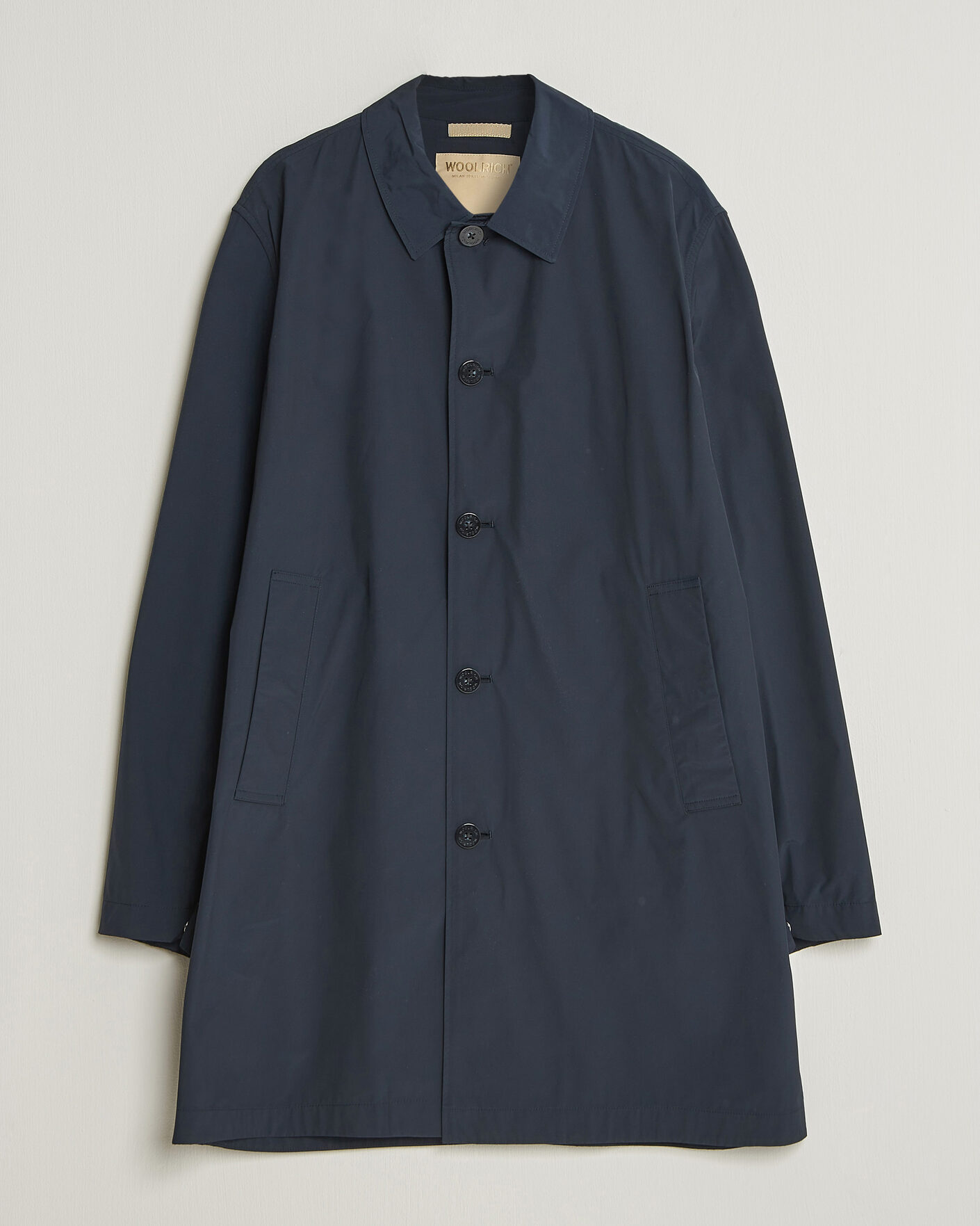 Heren | Jassen | Woolrich | Urban Nylon Water Repelent Carcoat Melton Blue