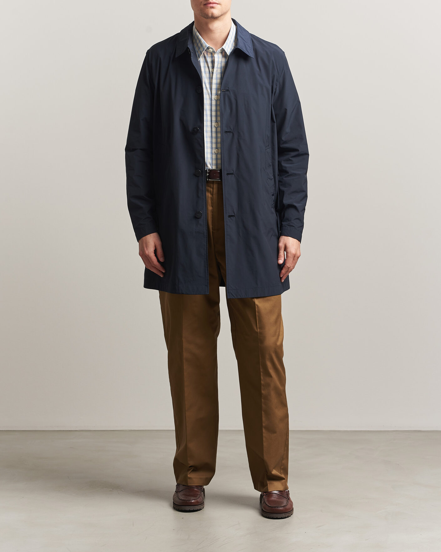 Heren | Jassen | Woolrich | Urban Nylon Water Repelent Carcoat Melton Blue