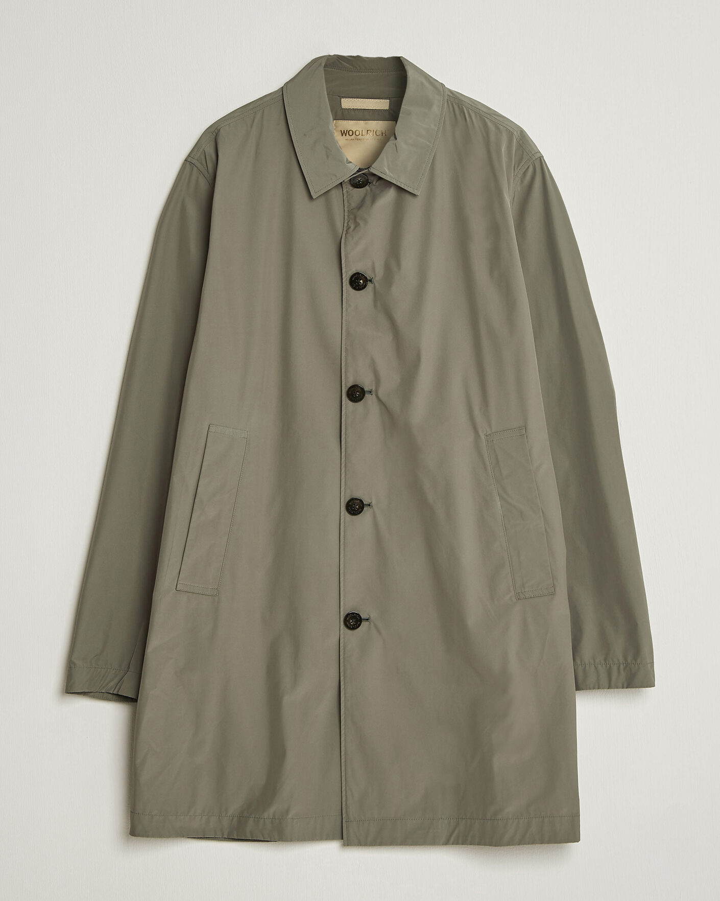 Homme | Manteaux Et Vestes | Woolrich | Urban Nylon Water Repelent Carcoat Smokey Olive