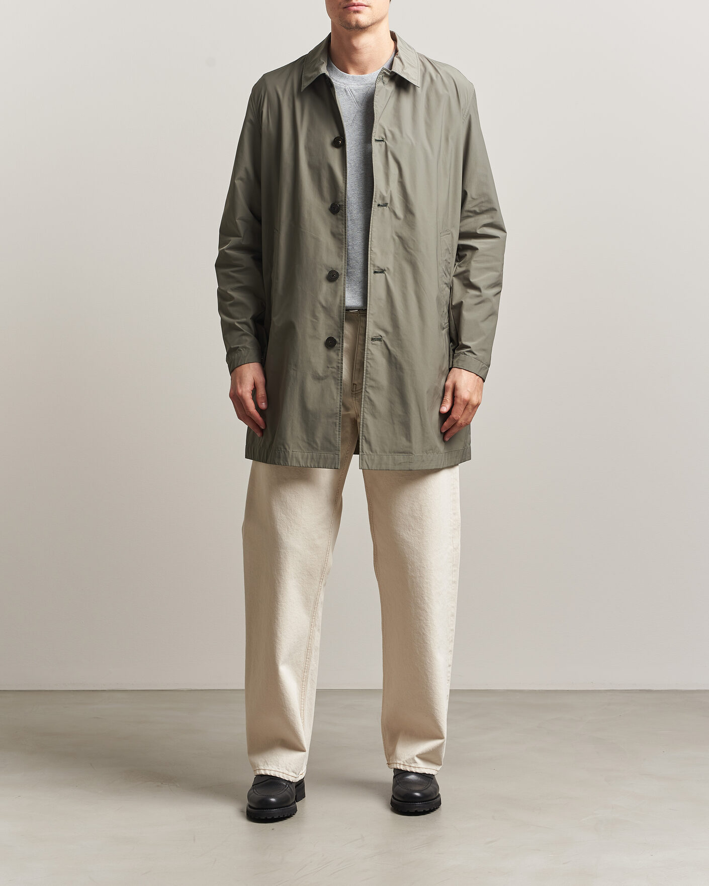 Homme | Manteaux Et Vestes | Woolrich | Urban Nylon Water Repelent Carcoat Smokey Olive
