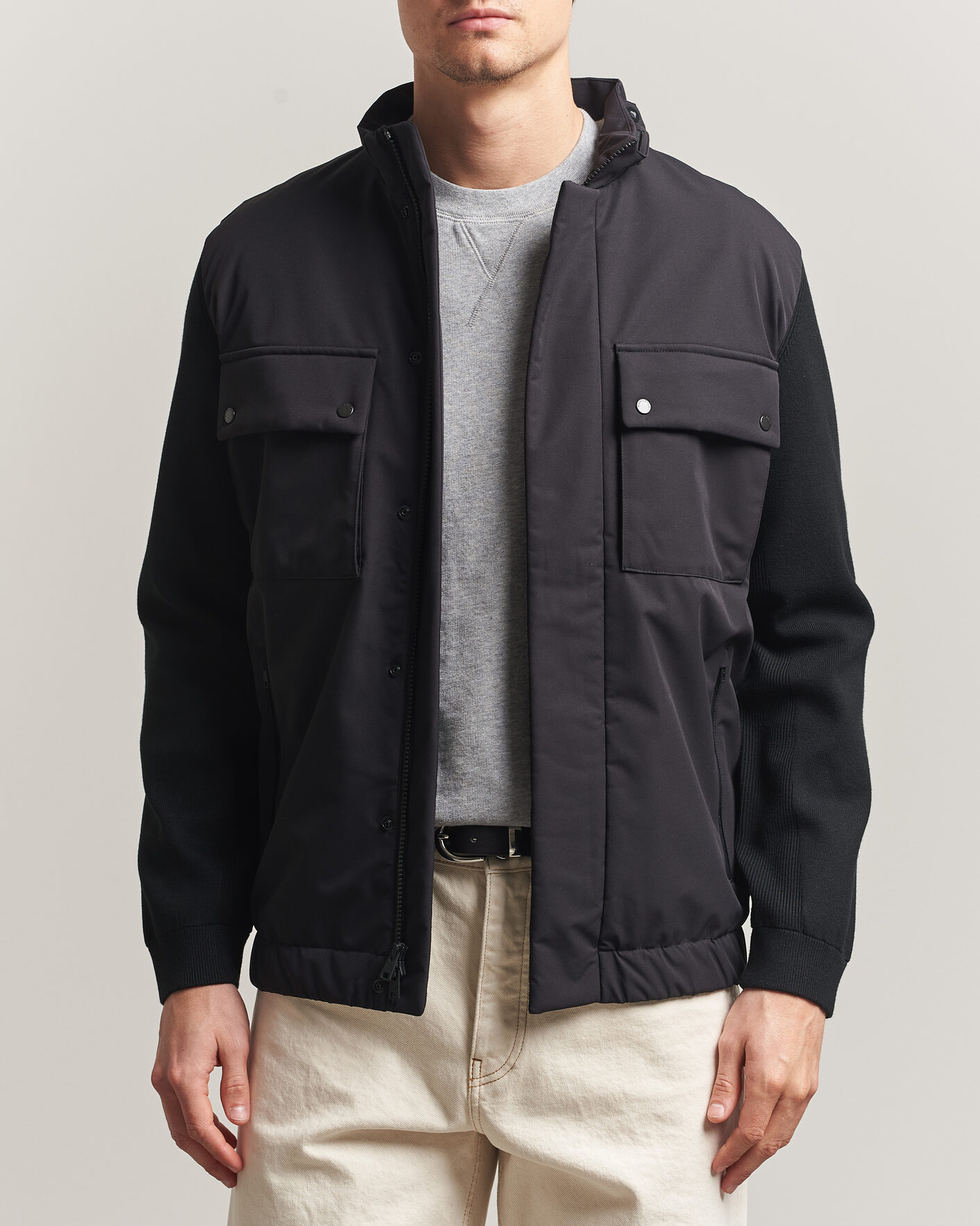 Homme | Manteaux Et Vestes | Woolrich | Two Layers Hybrid Jacket Black