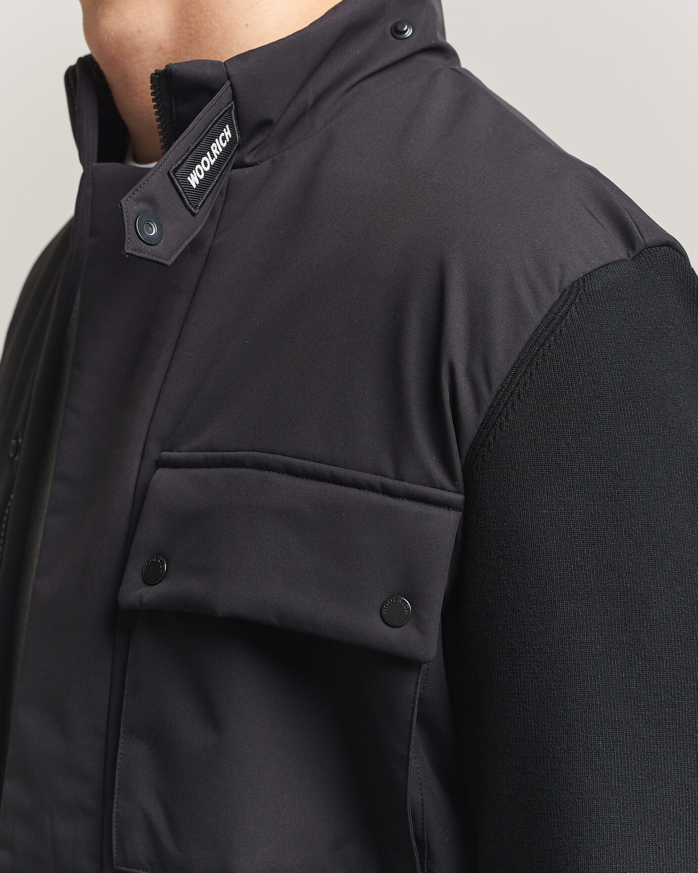 Homme | Manteaux Et Vestes | Woolrich | Two Layers Hybrid Jacket Black
