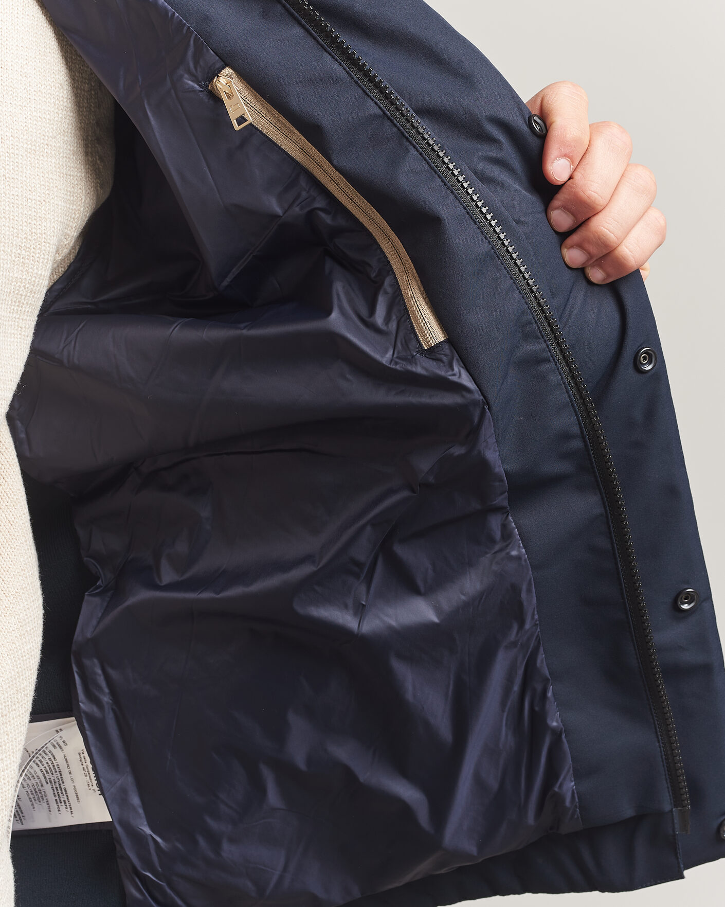 Homme | Manteaux Et Vestes | Woolrich | Two Layers Hybrid Jacket Melton Blue