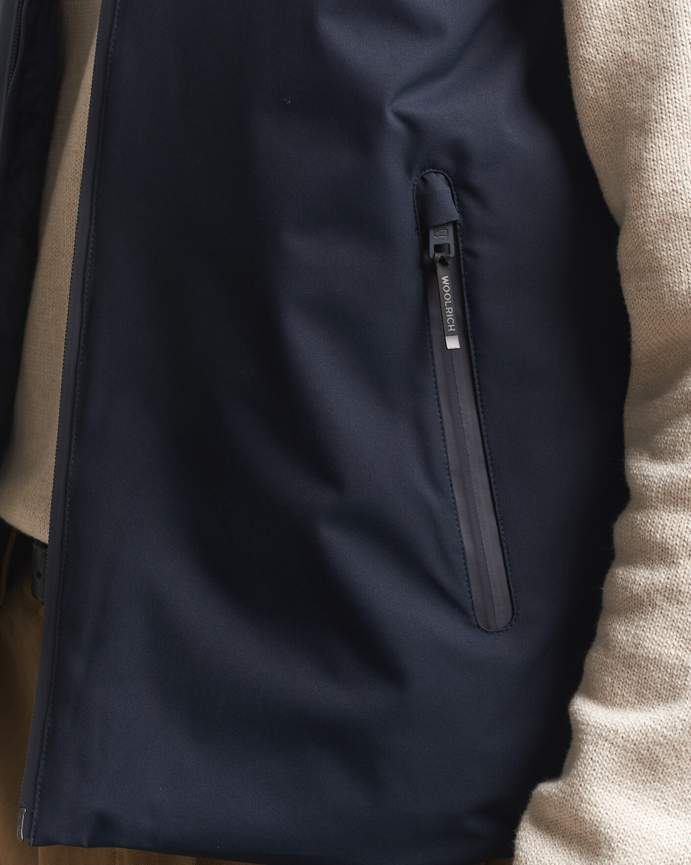 Heren | Gilets | Woolrich | Two Layer Sailing Vest Melton Blue