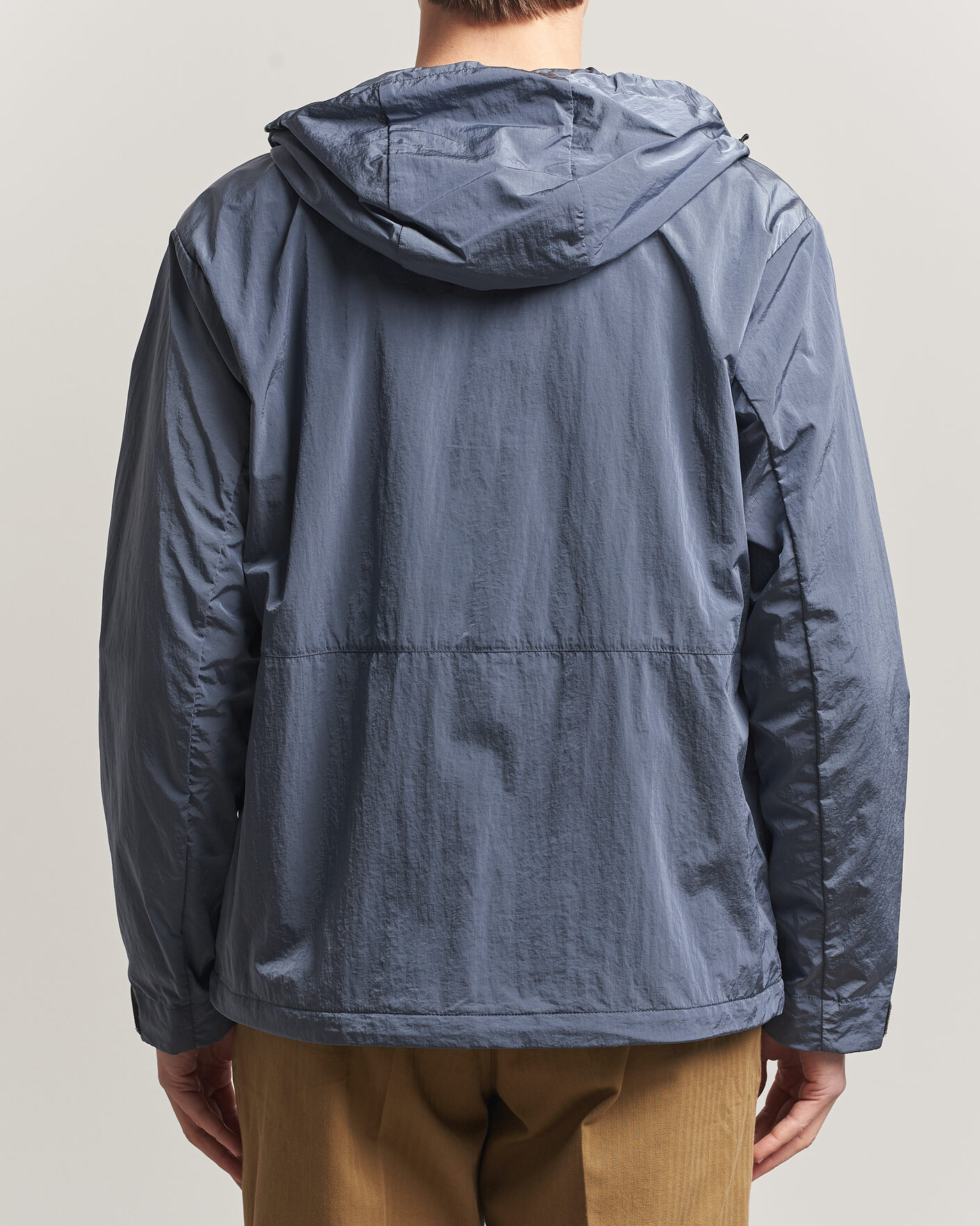 Homme | Manteaux Et Vestes | Woolrich | Shiny Nylon Hooded Jacket Grisaille