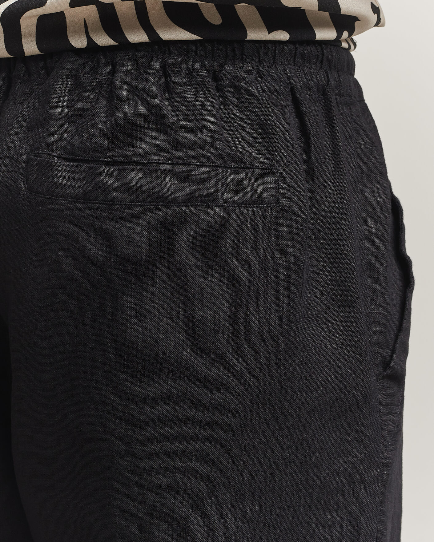 Heren | Broeken | OAS | Nino Linen Pants Black