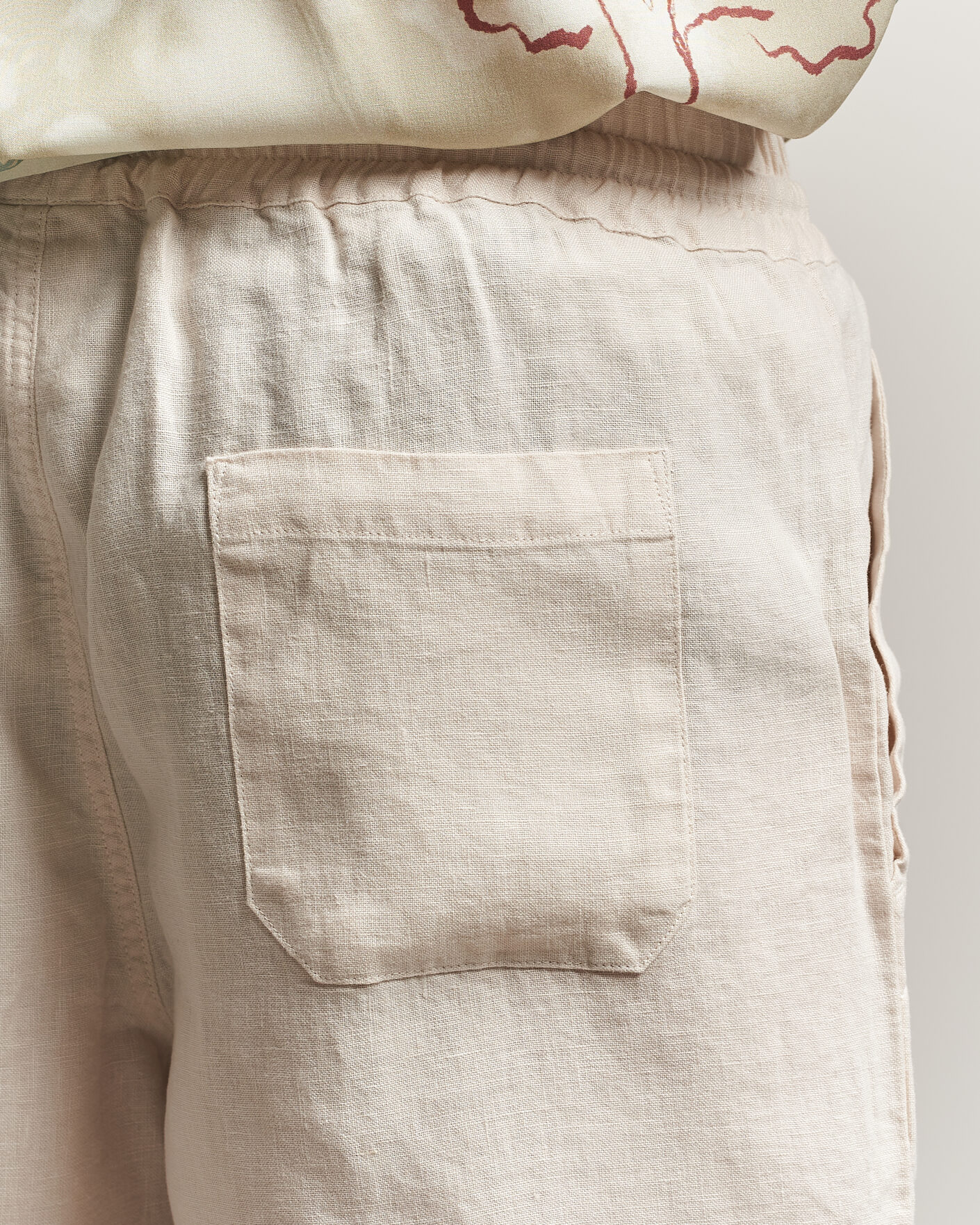 Heren | Korte broek | OAS | Porto Linen Shorts Beige