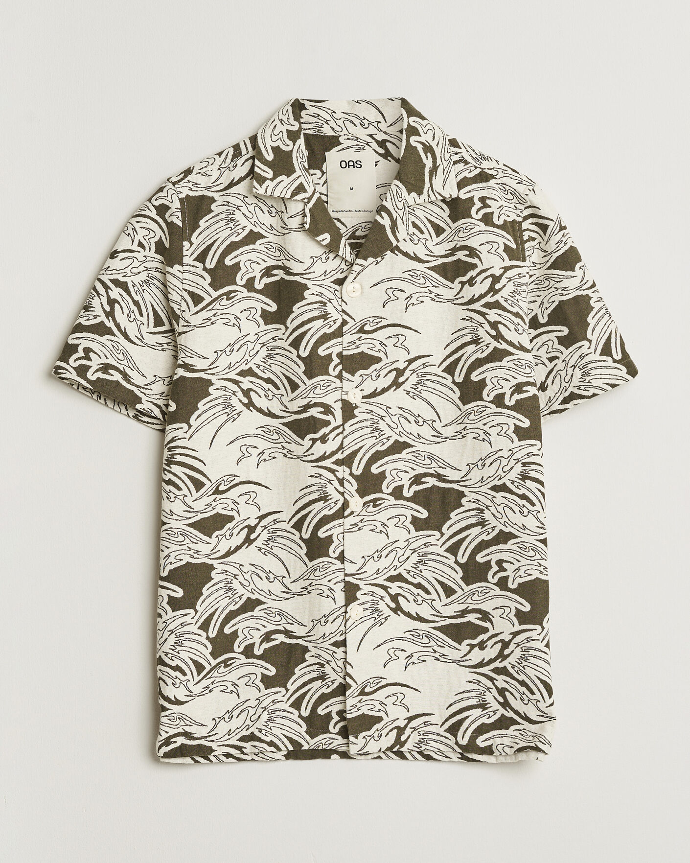 Homme | Chemises | OAS | Cuba Short Sleeve Shirt Rouge Ecru