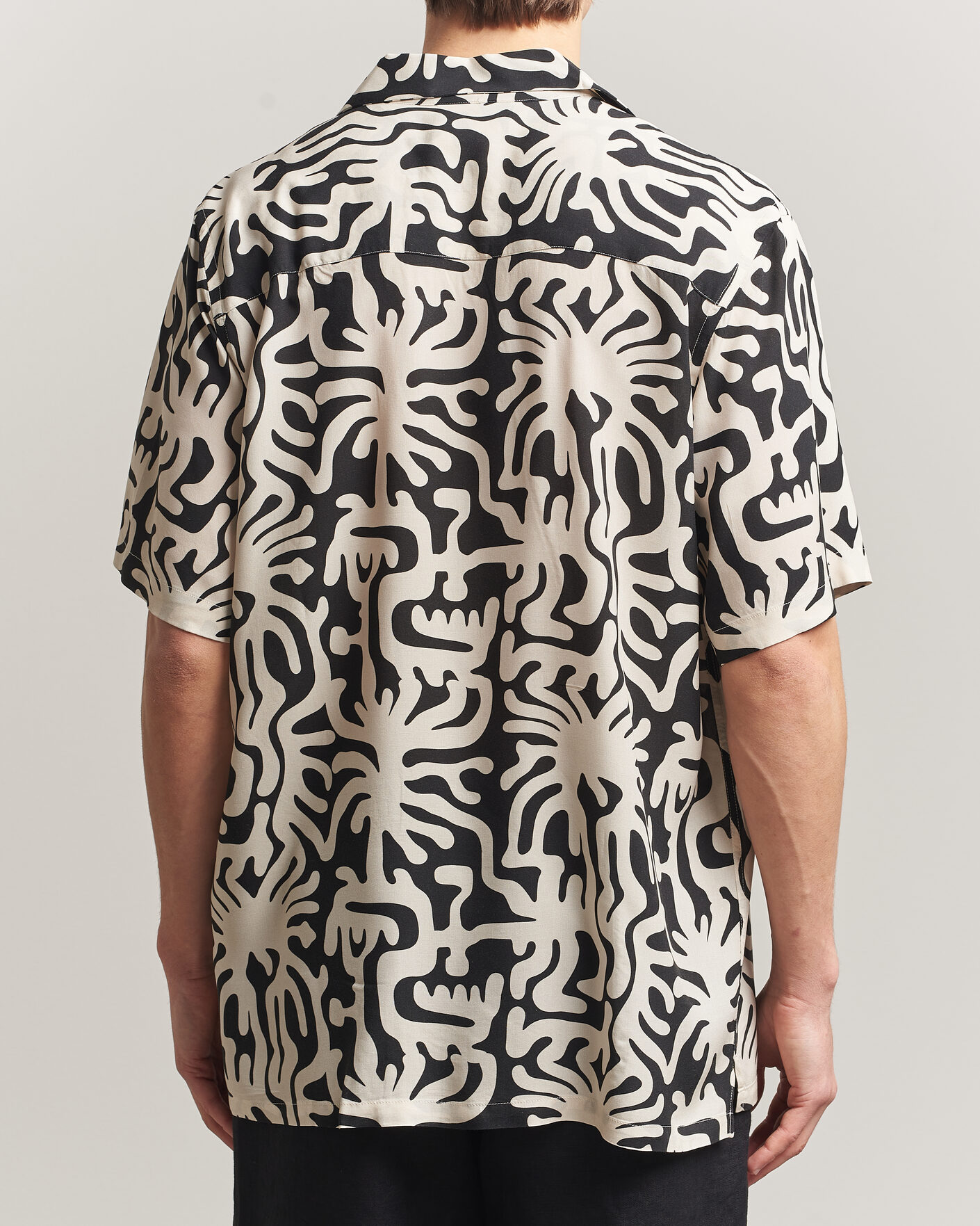 Heren | Overhemden | OAS | Rocco Viscose Short Sleeve Shirt Loefy