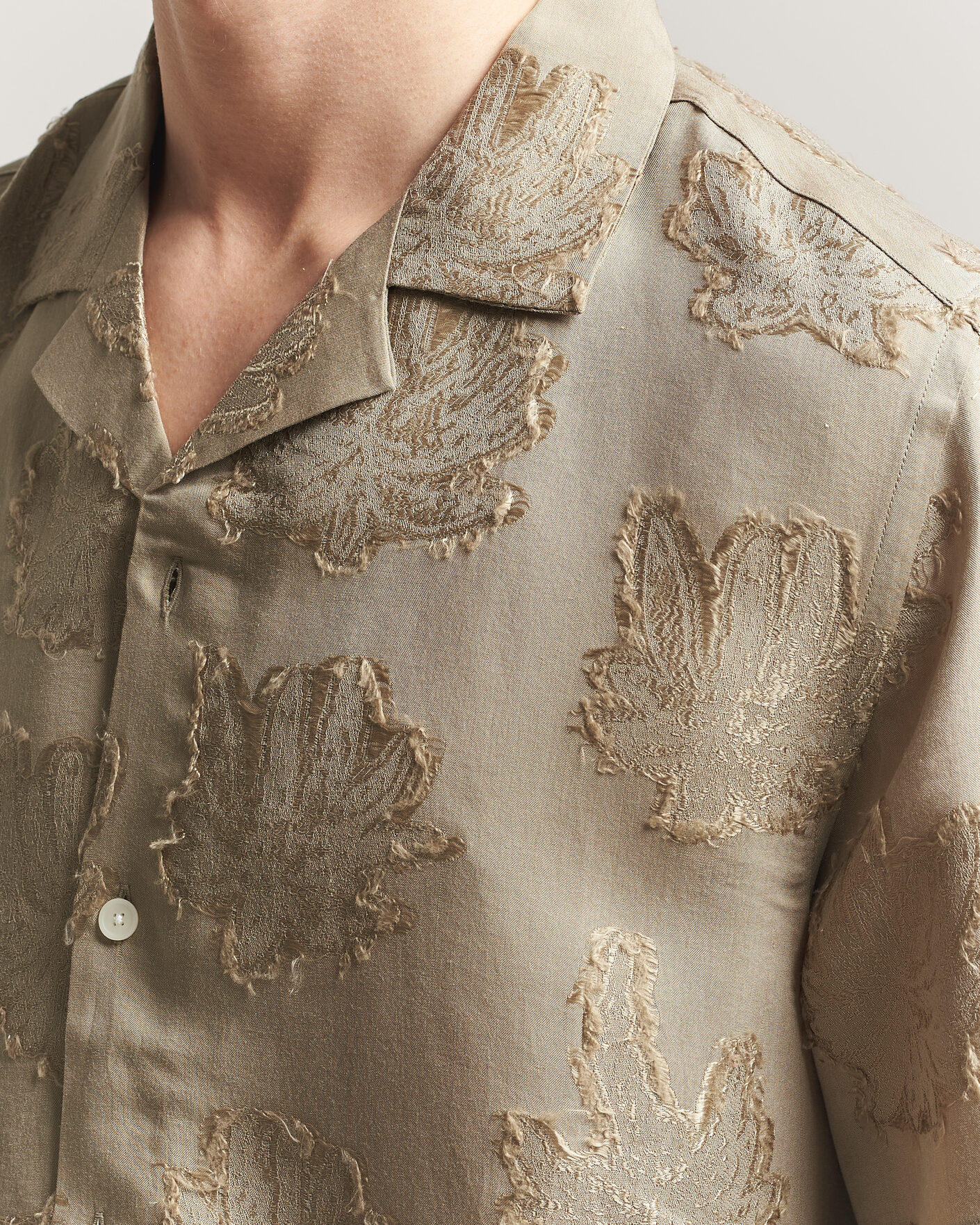 Heren | Overhemden | OAS | Rocco Lyocell Short Sleeve Shirt Palmoza