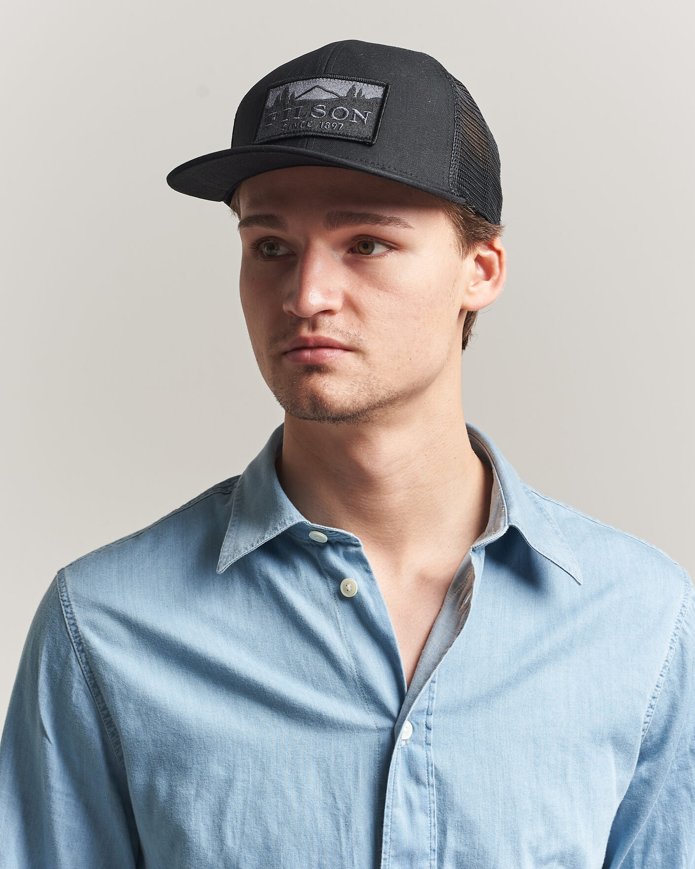 Heren | Hoeden en petten | Filson | Scenic Waxed Logger Mesh Cap Black
