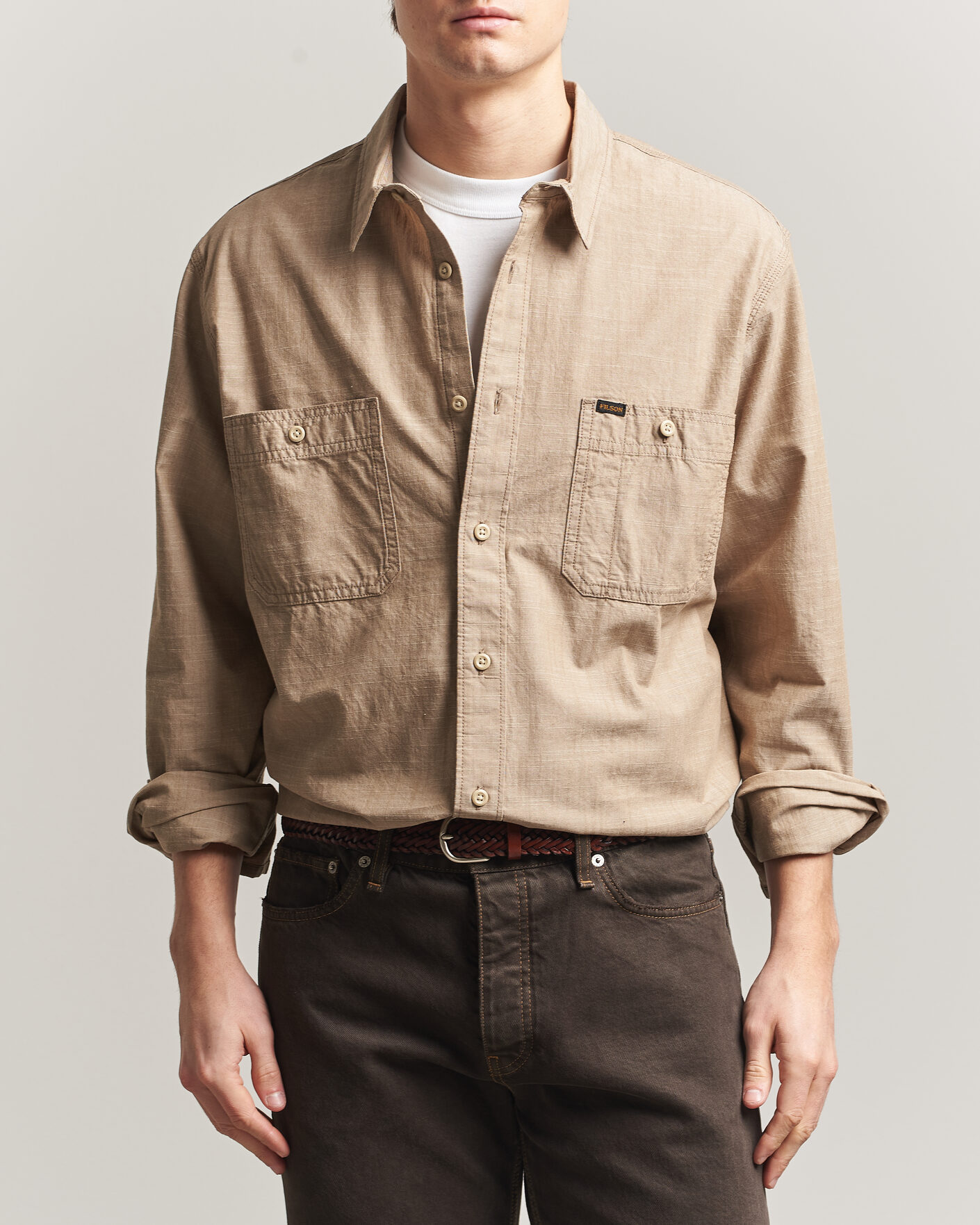 Heren | Overhemden | Filson | Chambray CPO Shirt Tan