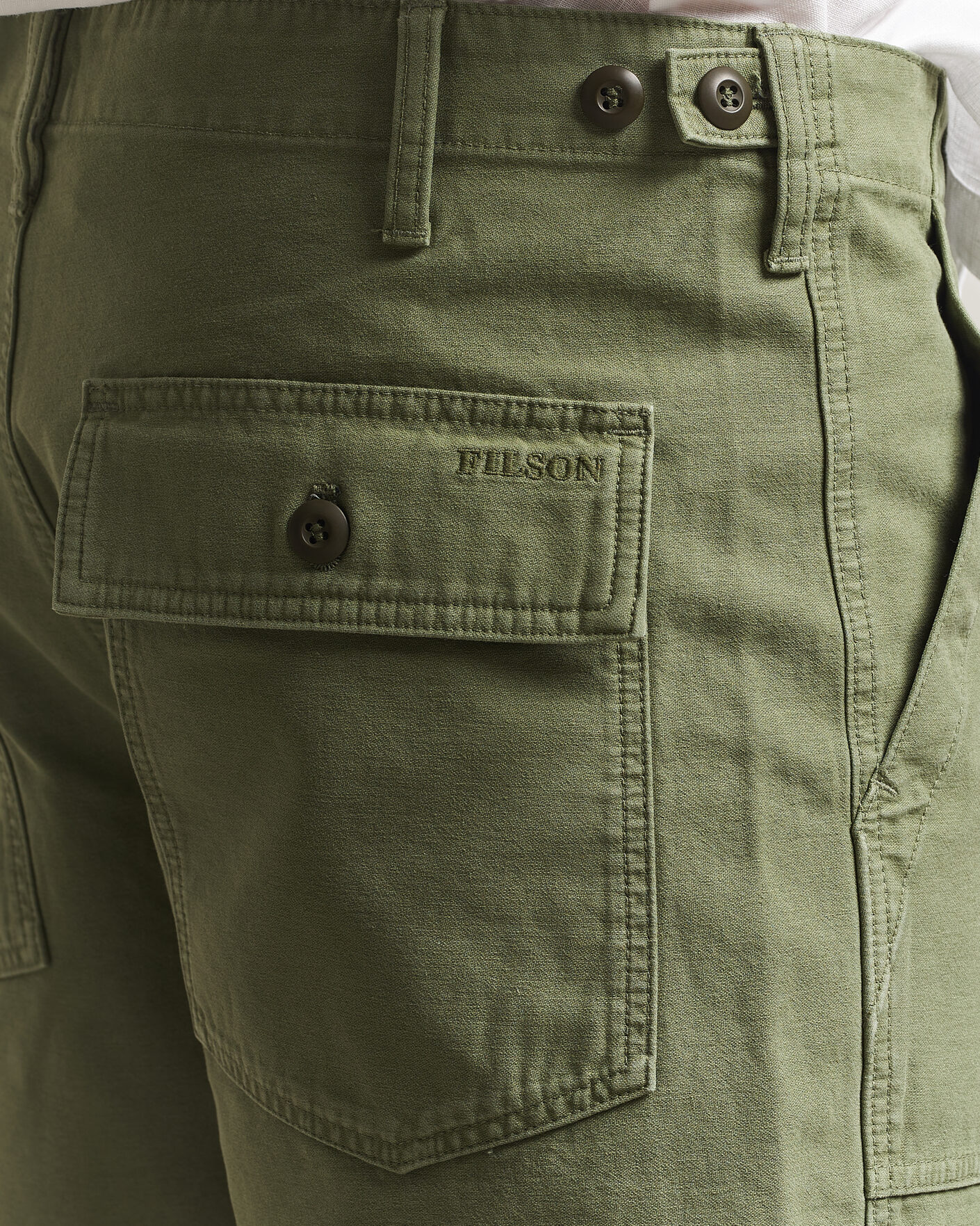 Homme | Shorts | Filson | Field Cargo Shorts Washed Fatigue Green