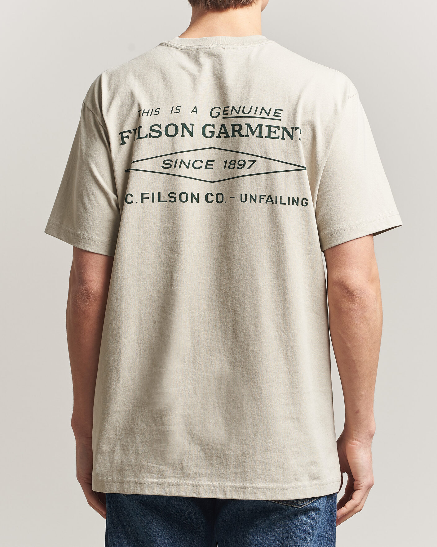 Heren | T-shirts | Filson | Diamond Graphic T-Shirt Sky Grey