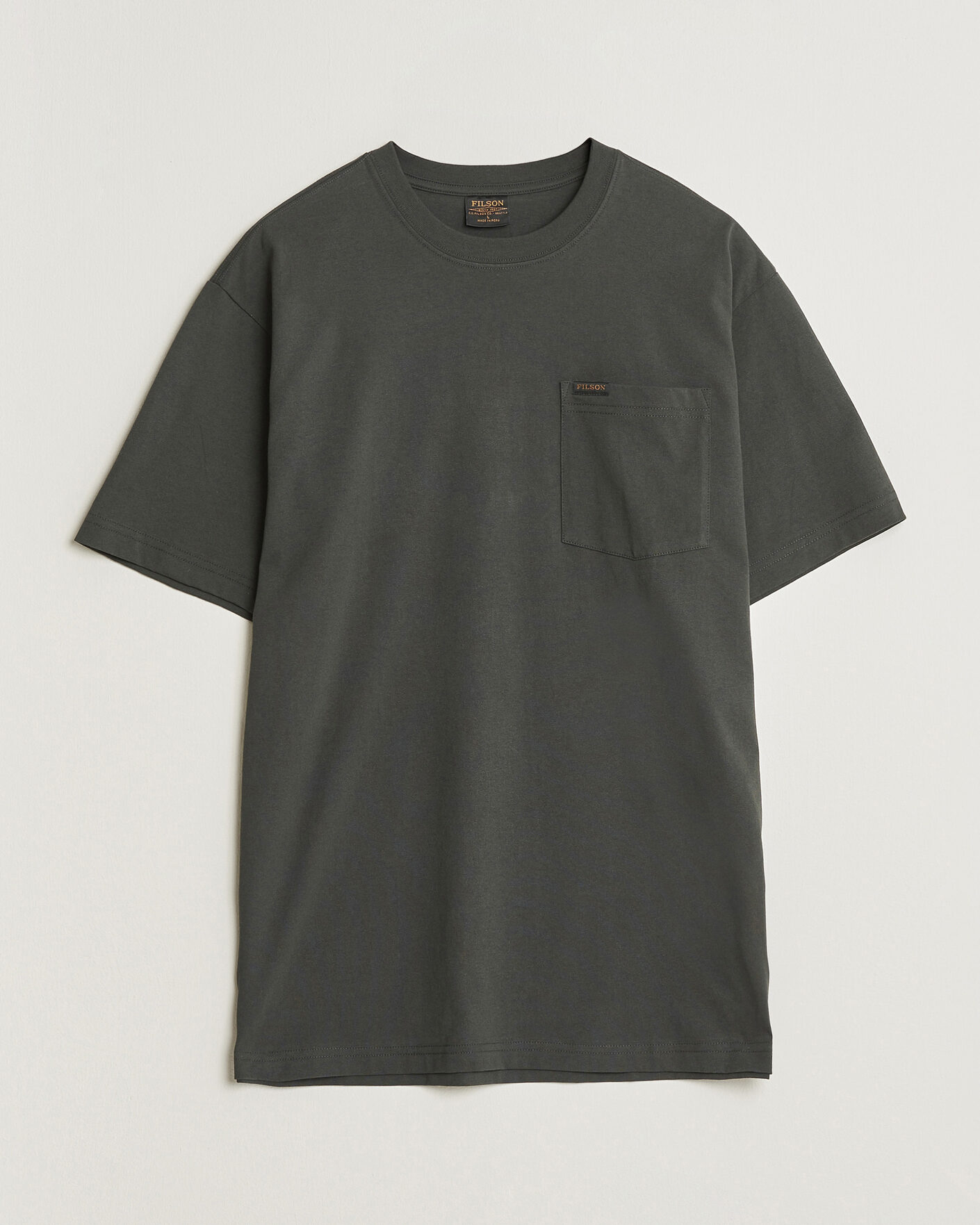 Heren | T-shirts | Filson | Pocket T-Shirt Faded Black