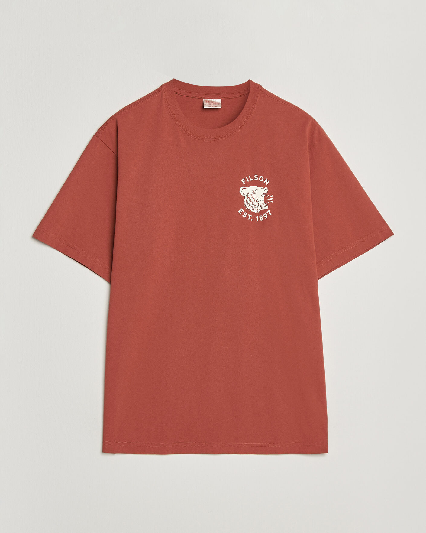 Heren | T-shirts | Filson | Bear Graphic T-Shirt Chili Oil