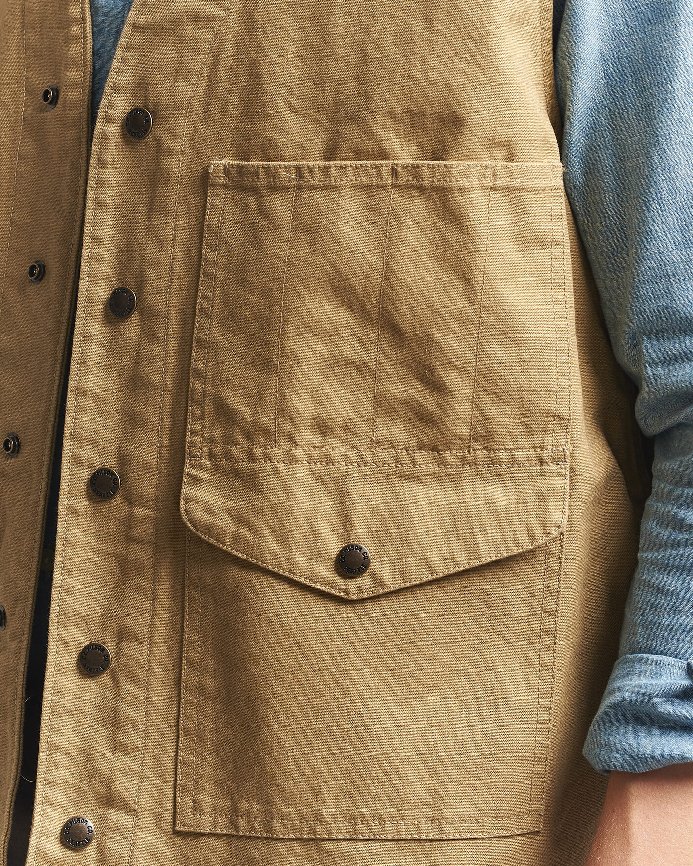 Heren | Gilets | Filson | Dry Tin Vest Tan