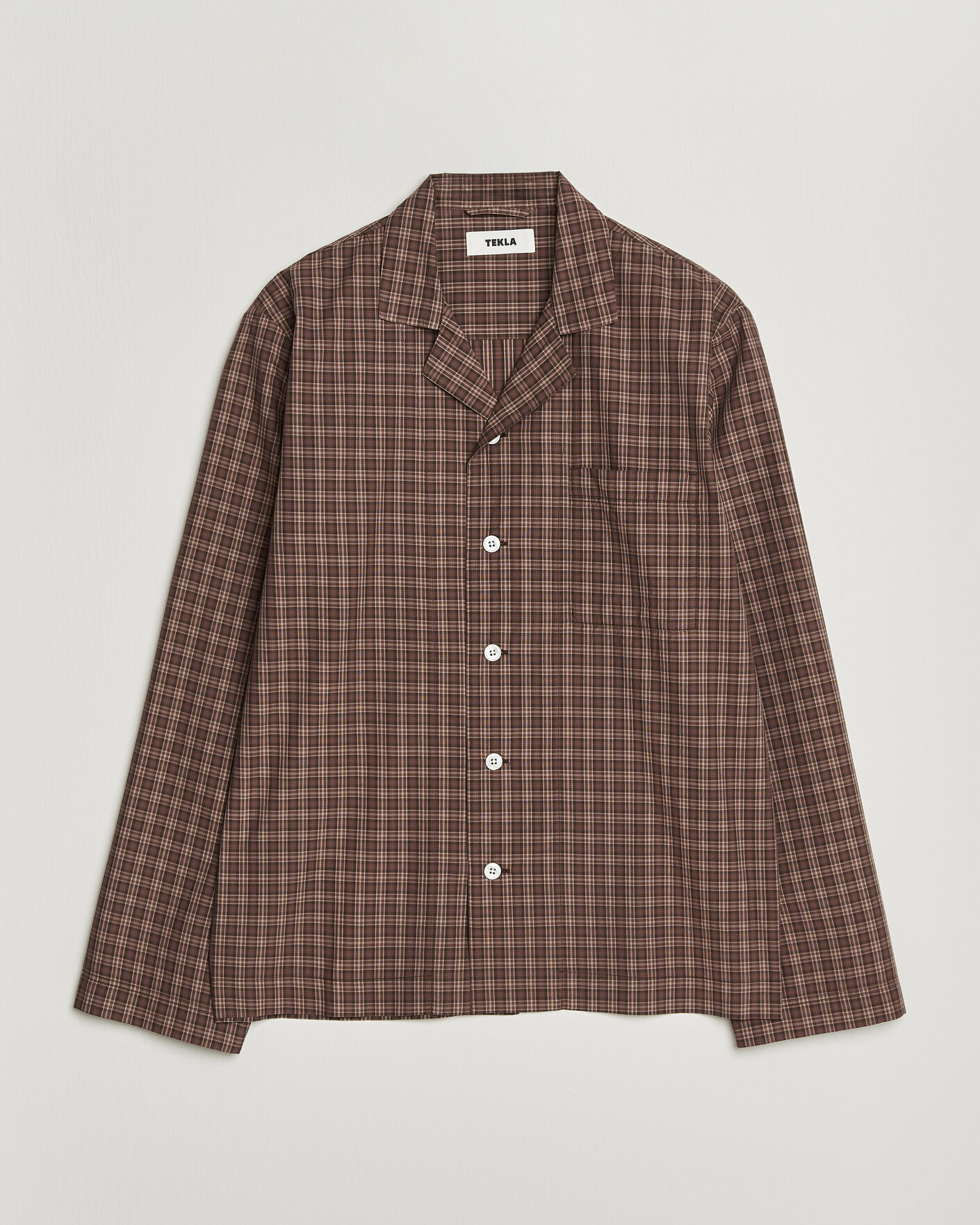 Heren | Pyjama's en gewaden | Tekla | Fine Twill Pyjama Shirt Serra Checks