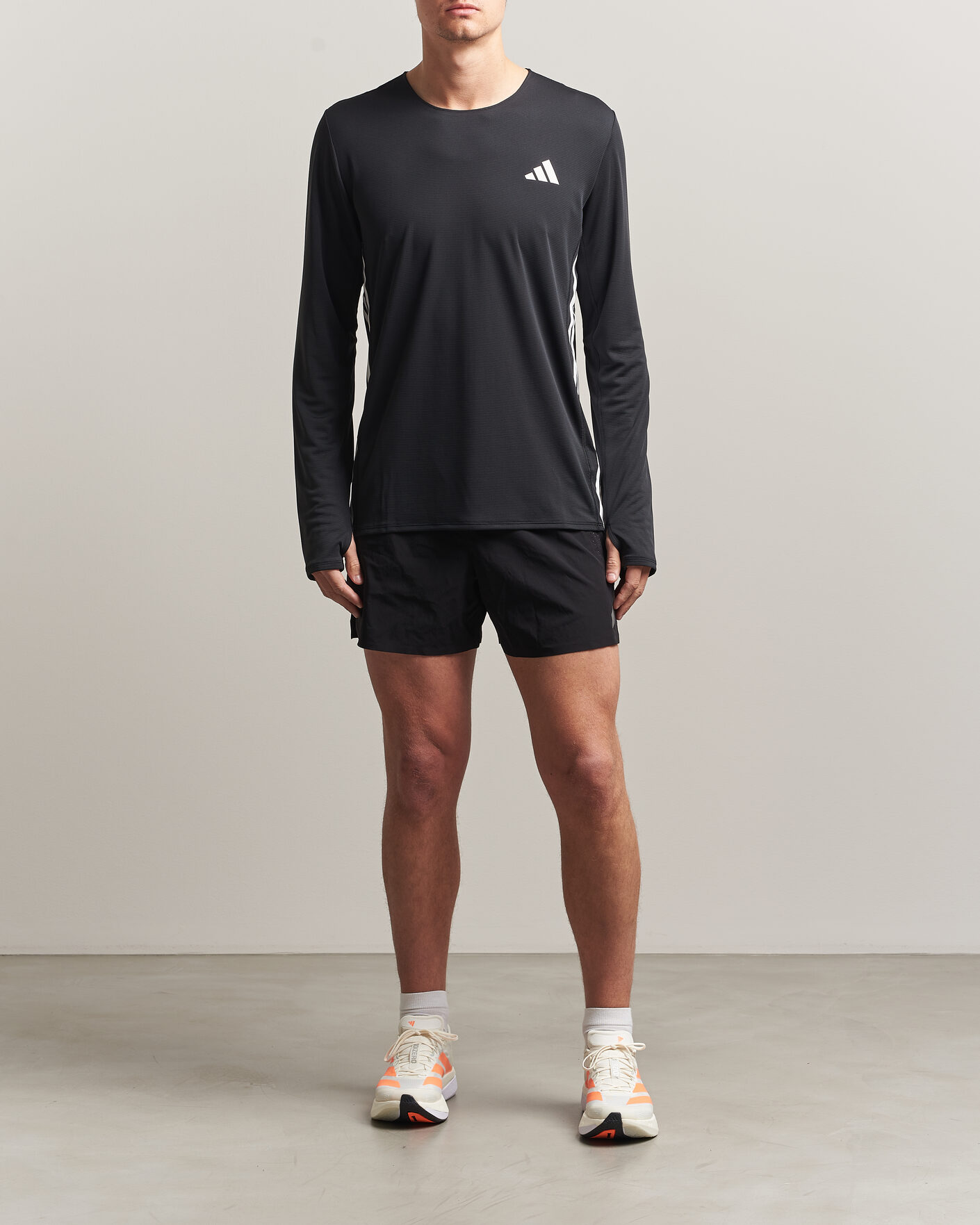 Homme | T-shirts | adidas Performance | ADIZERO Running Long Sleeve T-Shirt Black