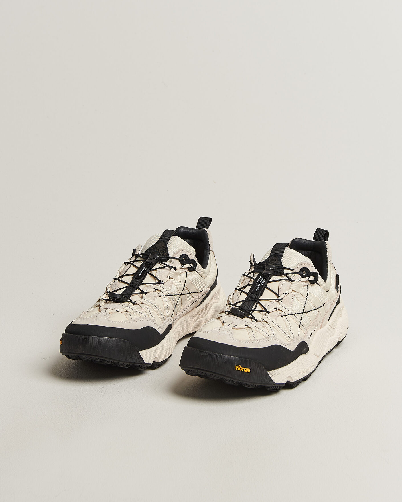 Heren | Sneakers | Flower Mountain | Iwano 2 Suede/Nylon Trail Sneaker White/Black
