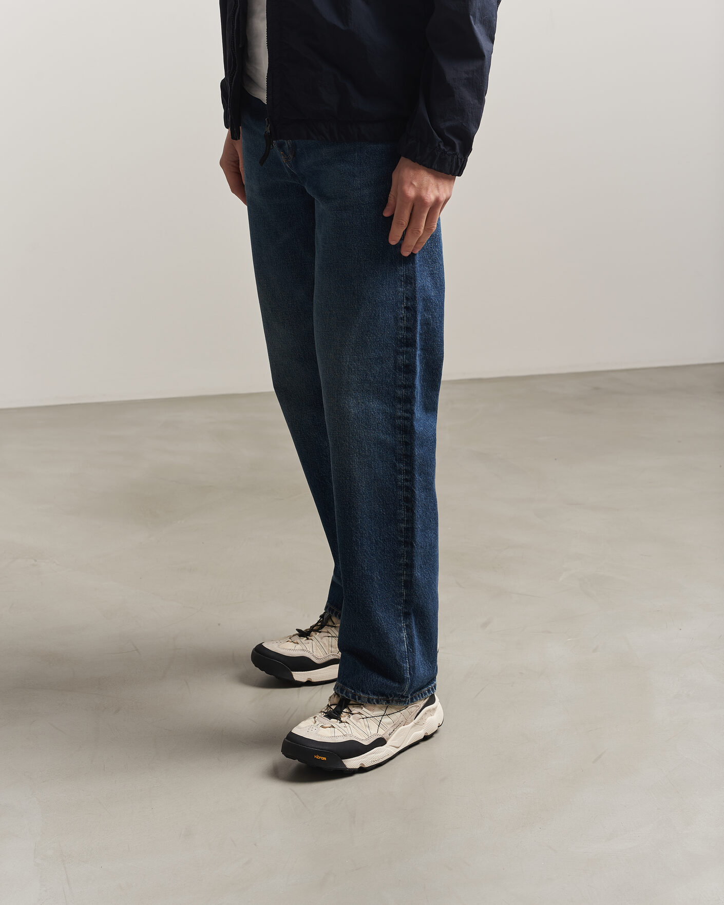 Heren | Sneakers | Flower Mountain | Iwano 2 Suede/Nylon Trail Sneaker White/Black