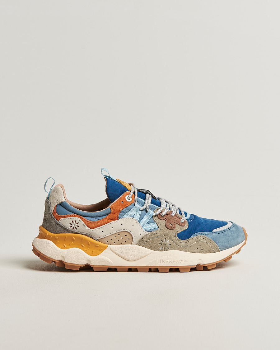 Heren | Sneakers | Flower Mountain | Yamano 3 Suede/Nylon Sneaker Blue Mix