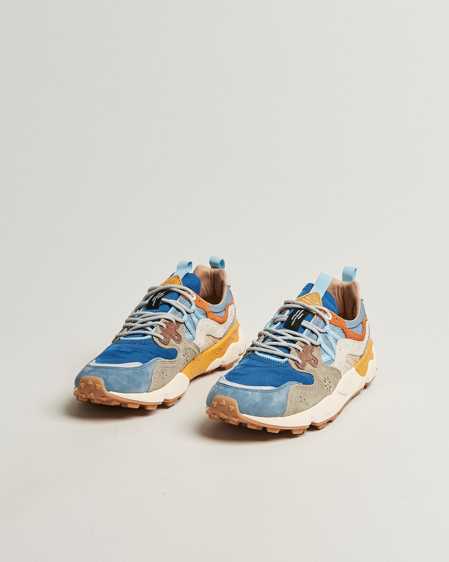 Heren | Sneakers | Flower Mountain | Yamano 3 Suede/Nylon Sneaker Blue Mix