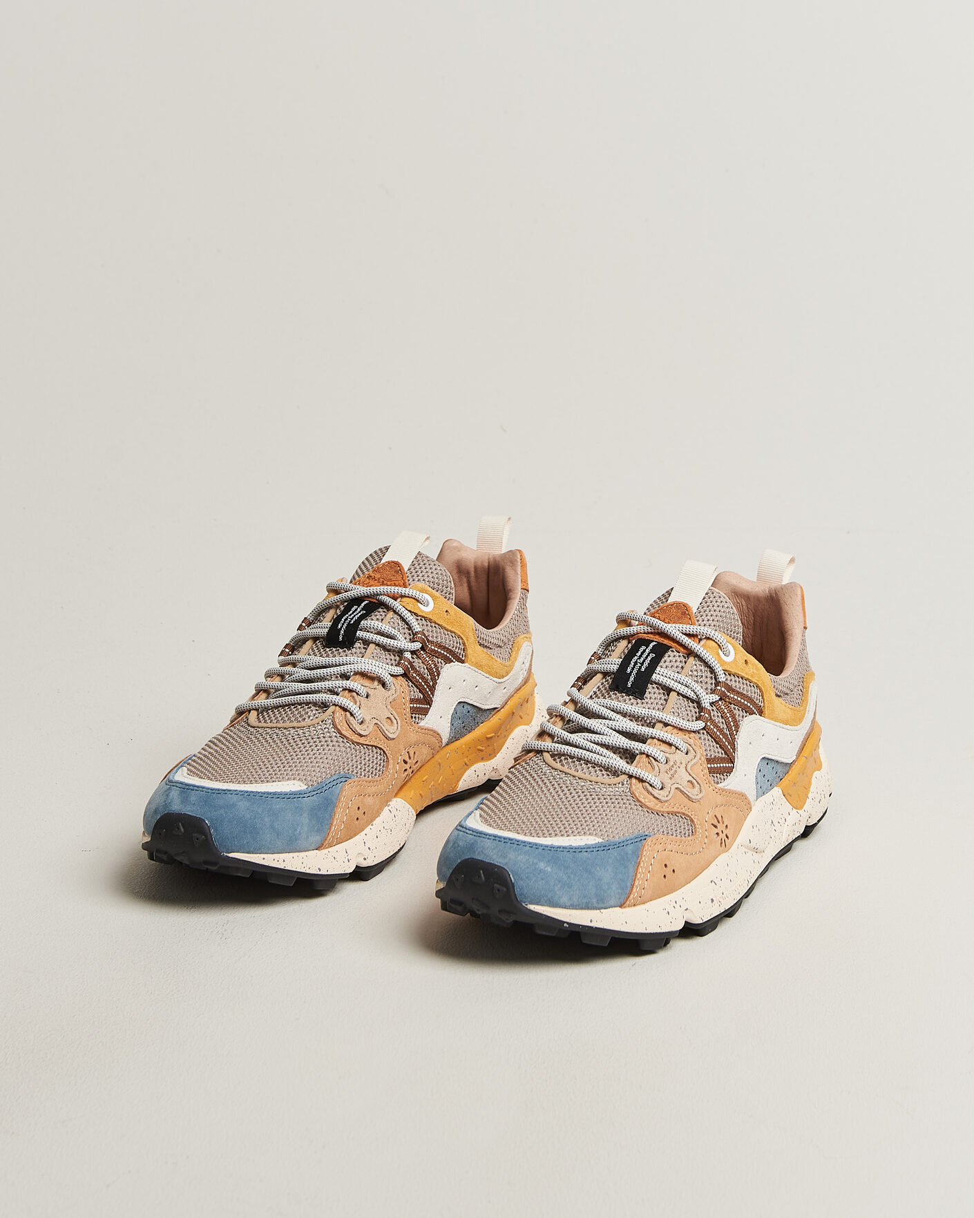 Heren | Sneakers | Flower Mountain | Yamano 3 Suede/Nylon Mesh Sneaker Grey Multi