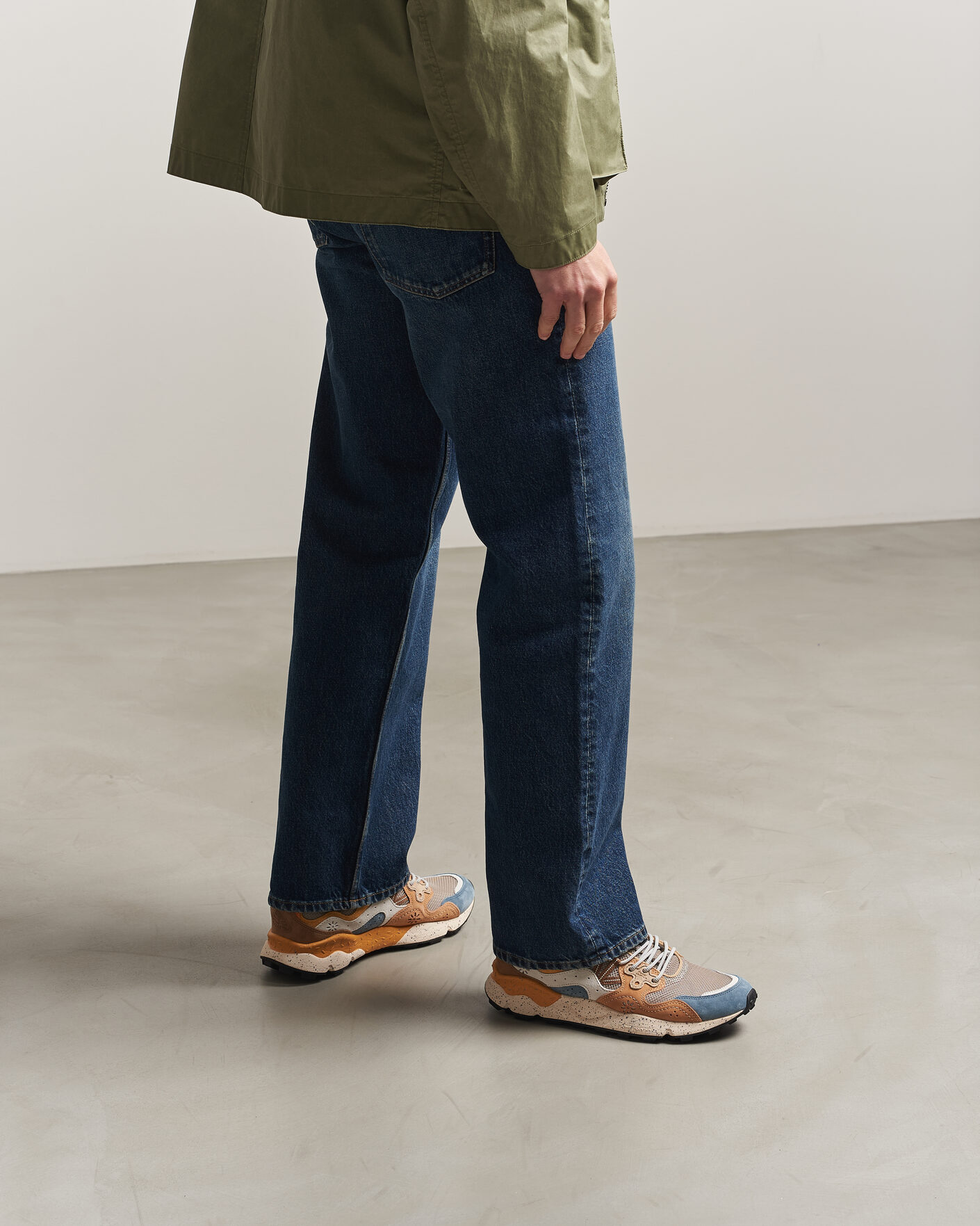 Heren | Sneakers | Flower Mountain | Yamano 3 Suede/Nylon Mesh Sneaker Grey Multi