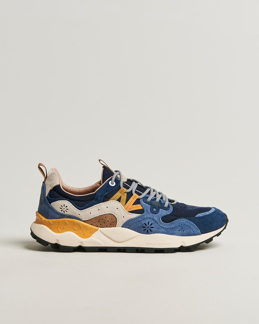 Homme | Baskets | Flower Mountain | Yamano 3 Suede/Nylon Sneaker Dark Blue