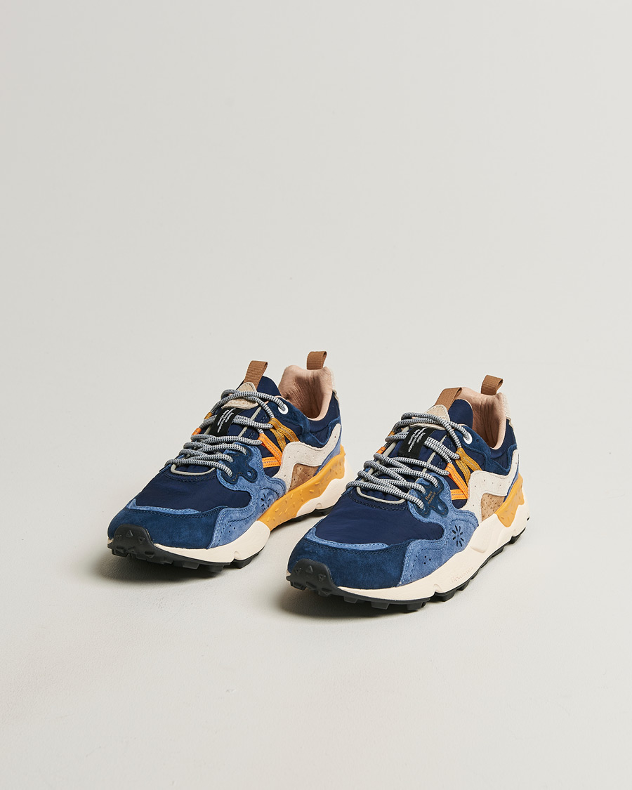 Homme | Baskets | Flower Mountain | Yamano 3 Suede/Nylon Sneaker Dark Blue