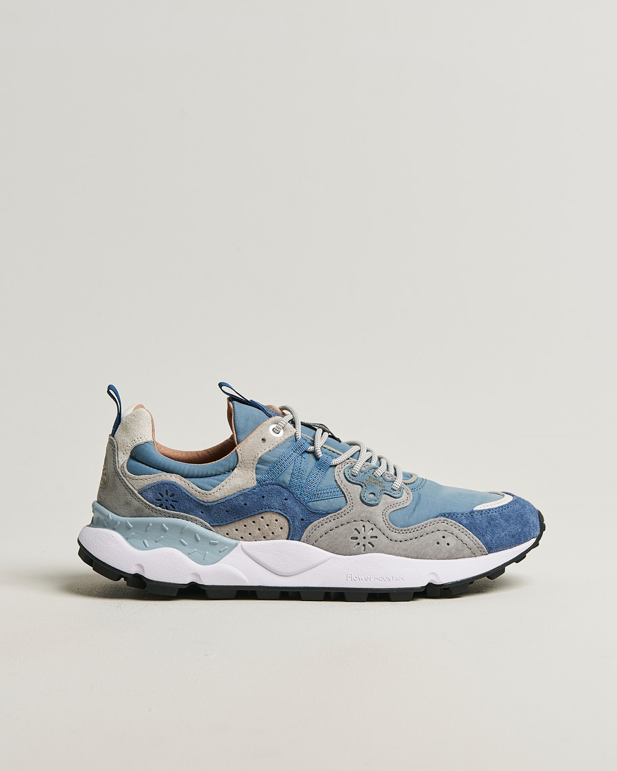 Heren | Sneakers | Flower Mountain | Yamano 3 Suede/Nylon Sneaker Light Blue