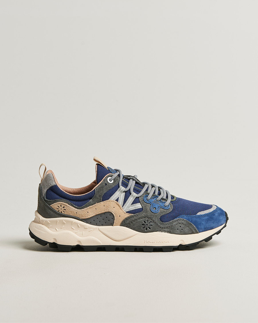 Heren | Sneakers | Flower Mountain | Yamano 3 Suede/Canvas Sneaker Blue/Grey