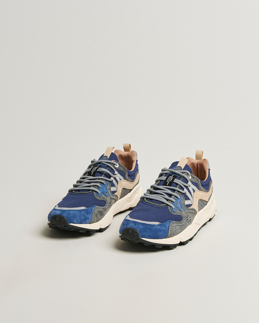 Heren | Sneakers | Flower Mountain | Yamano 3 Suede/Canvas Sneaker Blue/Grey