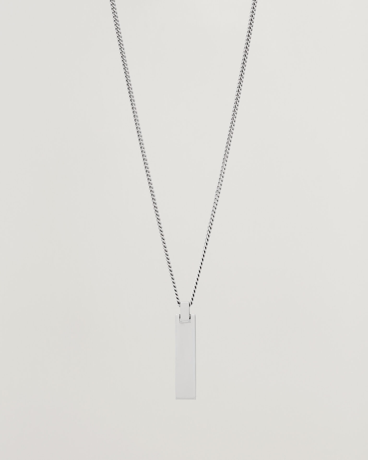 Heren | Sieraden | Tom Wood | ID Pendant 21,5 Inches Silver