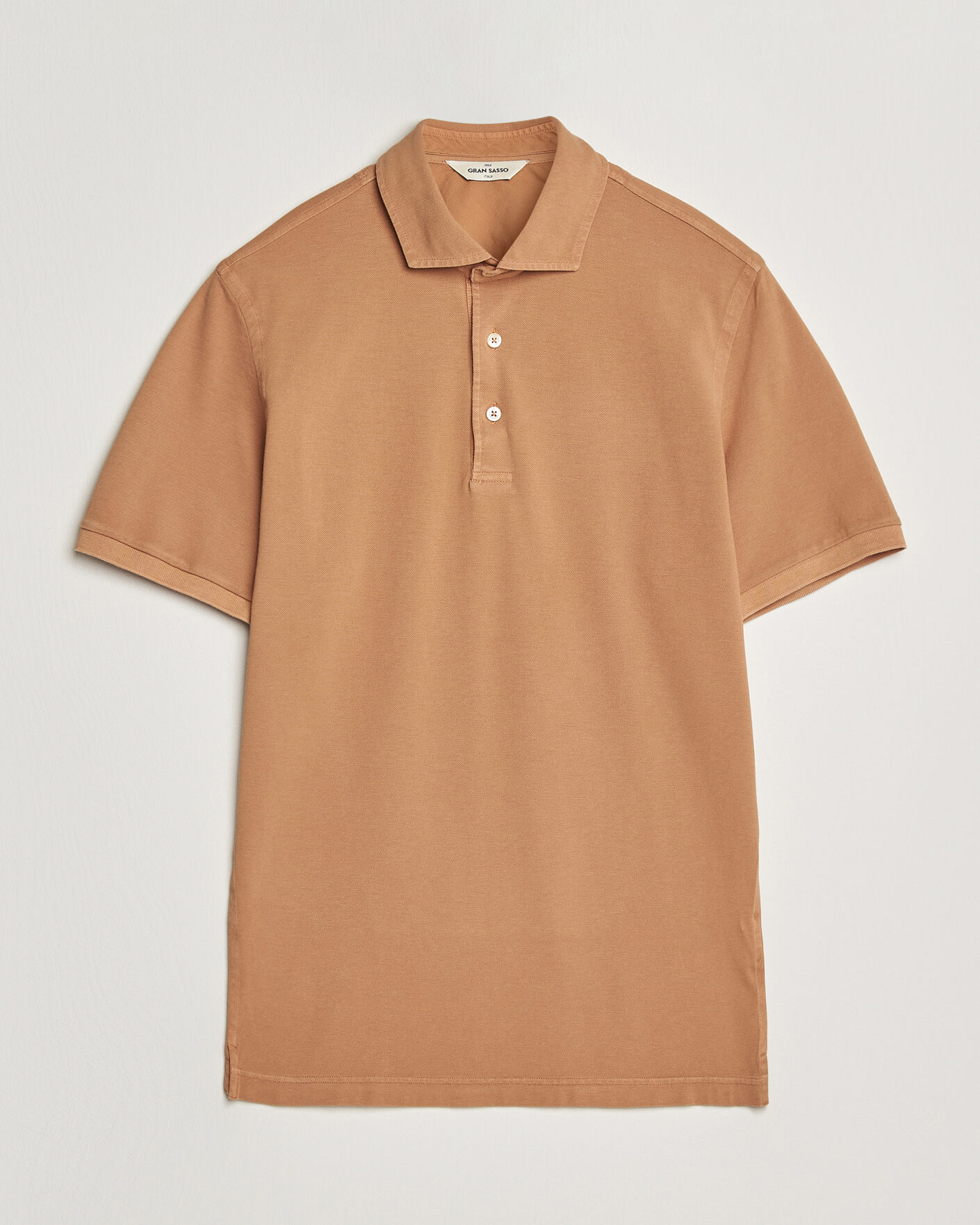 Heren | Polo's | Gran Sasso | Washed Polo Apricot Orange