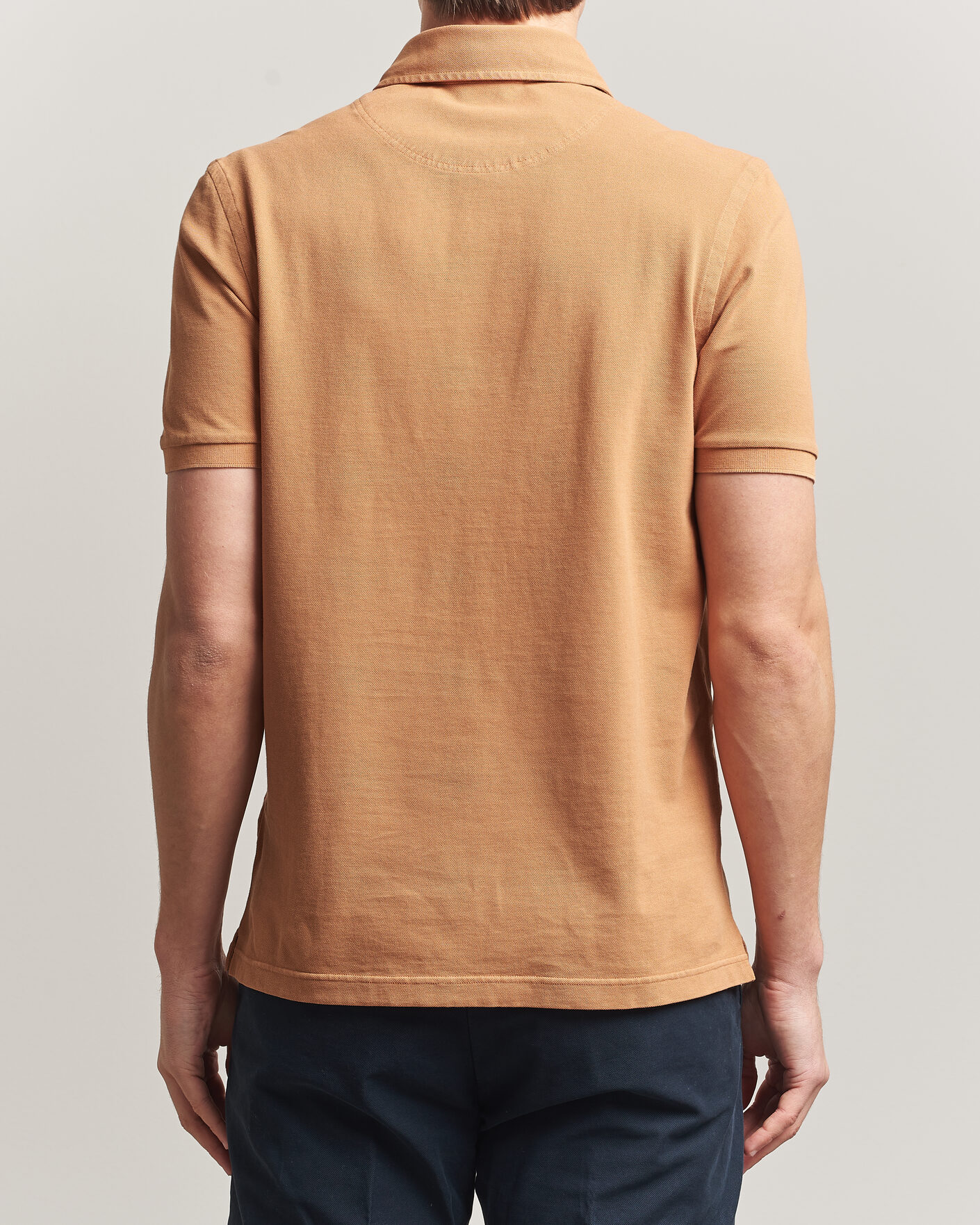 Heren | Polo's | Gran Sasso | Washed Polo Apricot Orange