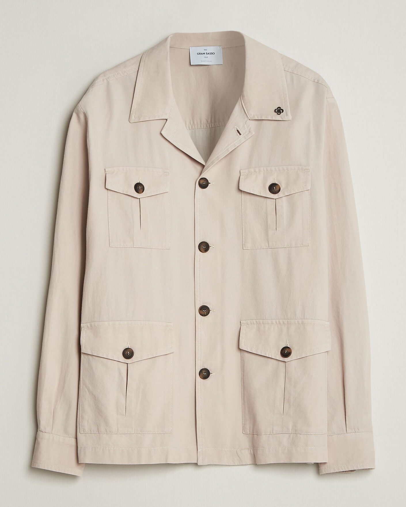 Heren | Jassen | Gran Sasso | Cotton Safari Jacket Beige