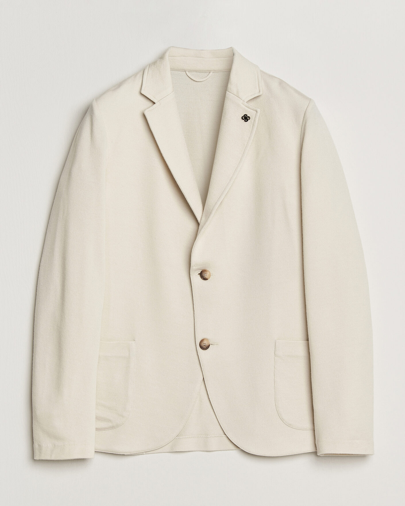 Homme | Blazers | Gran Sasso | Wool Knitted Blazer Cream