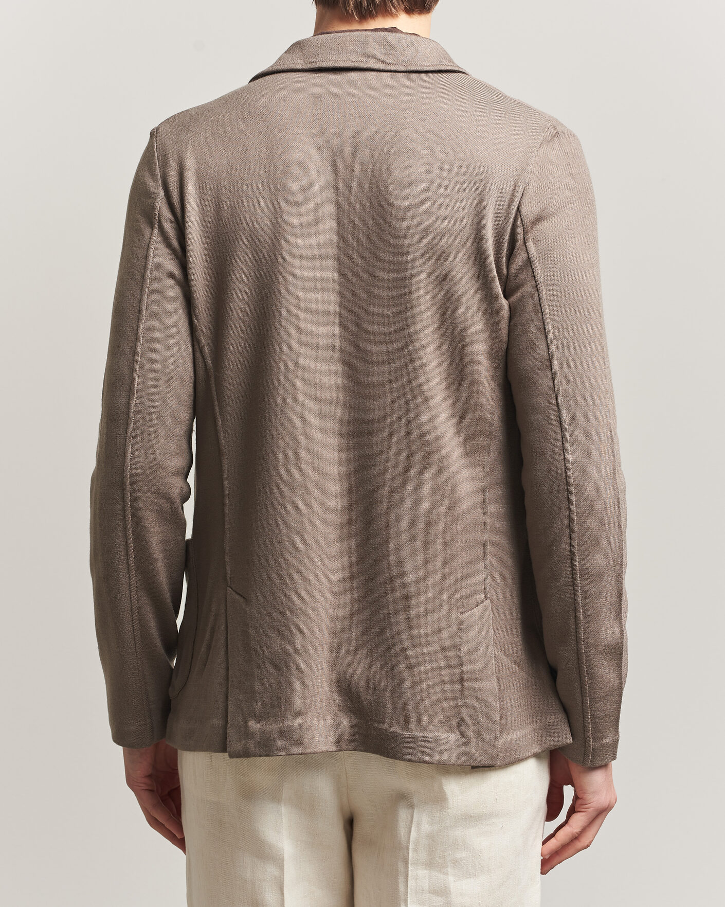 Homme | Blazers | Gran Sasso | Wool Knitted Blazer Brown