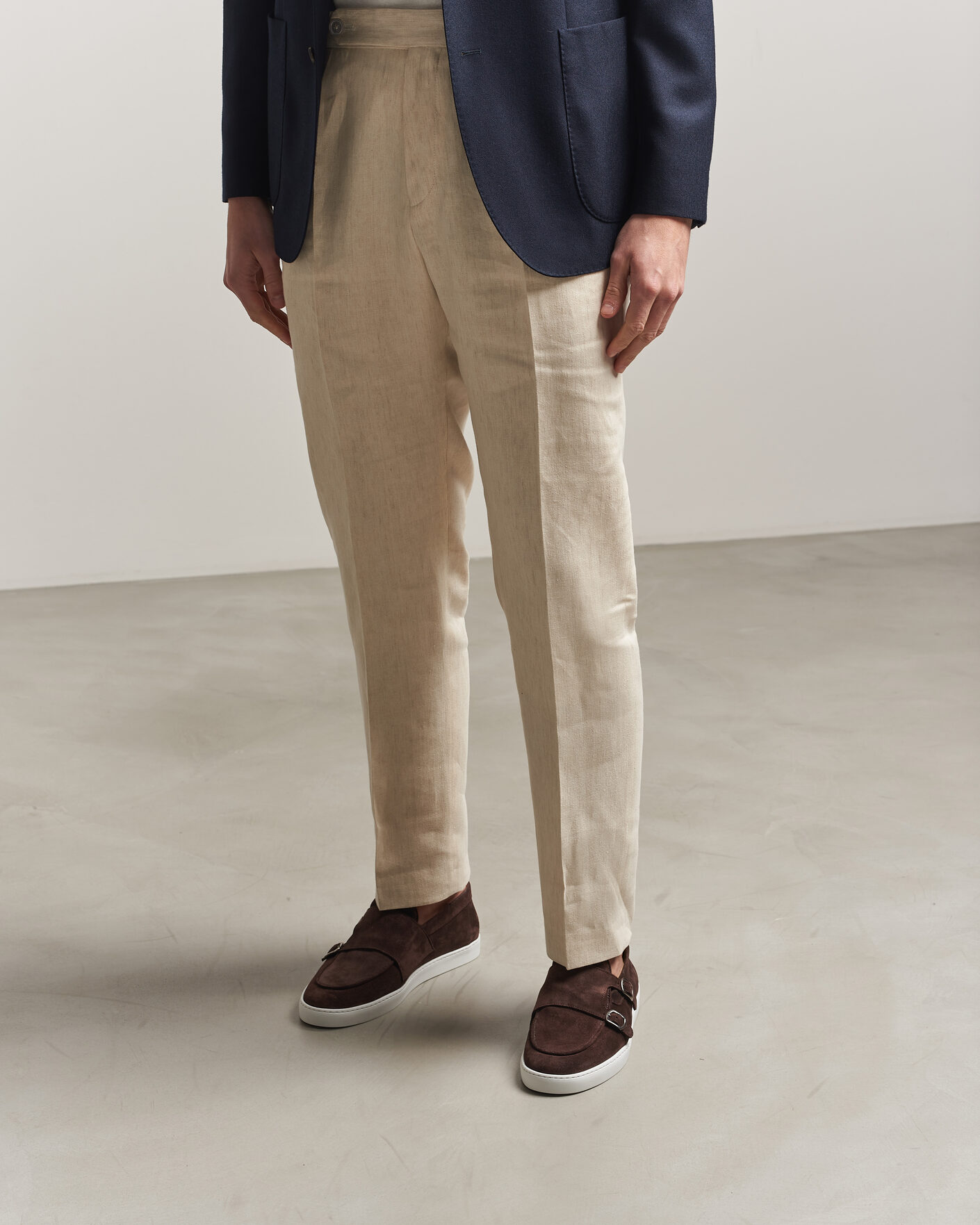 Heren | Instappers | Fliteless | Suede Monk Strap Sneaker Loafer Dark Brown