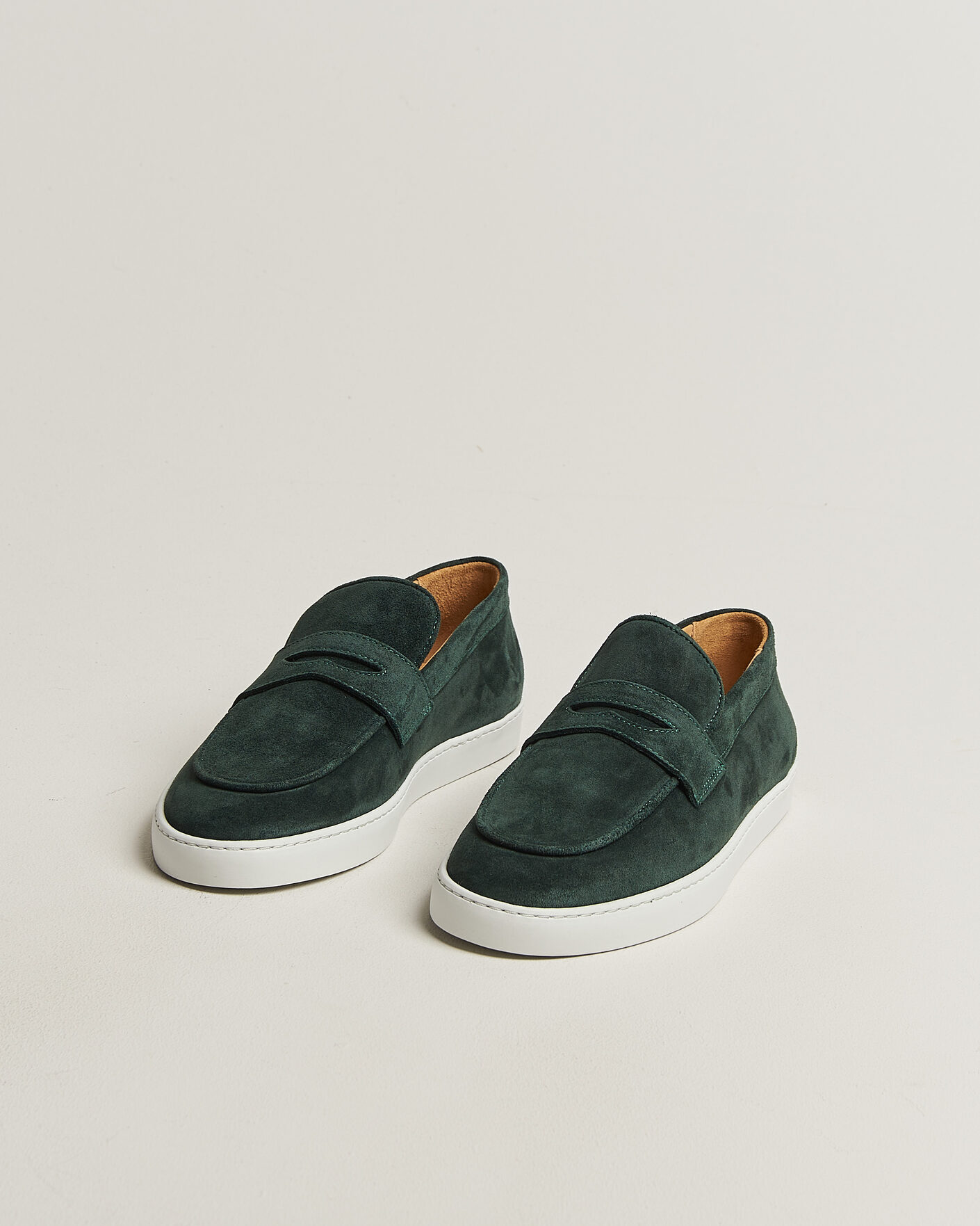 Heren | Instappers | Fliteless | Suede Penny Sneaker Green