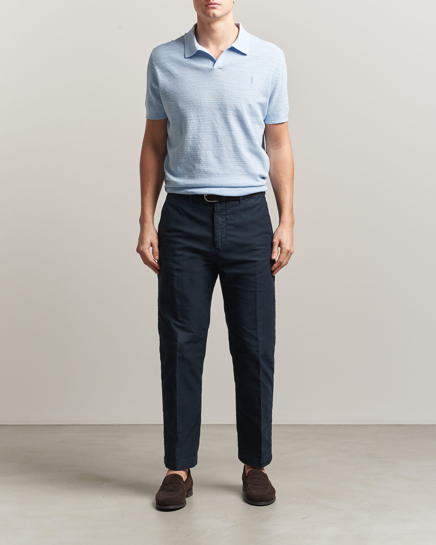 Heren | Polo's | Polo Ralph Lauren | Cotton Blend Polo Office Blue