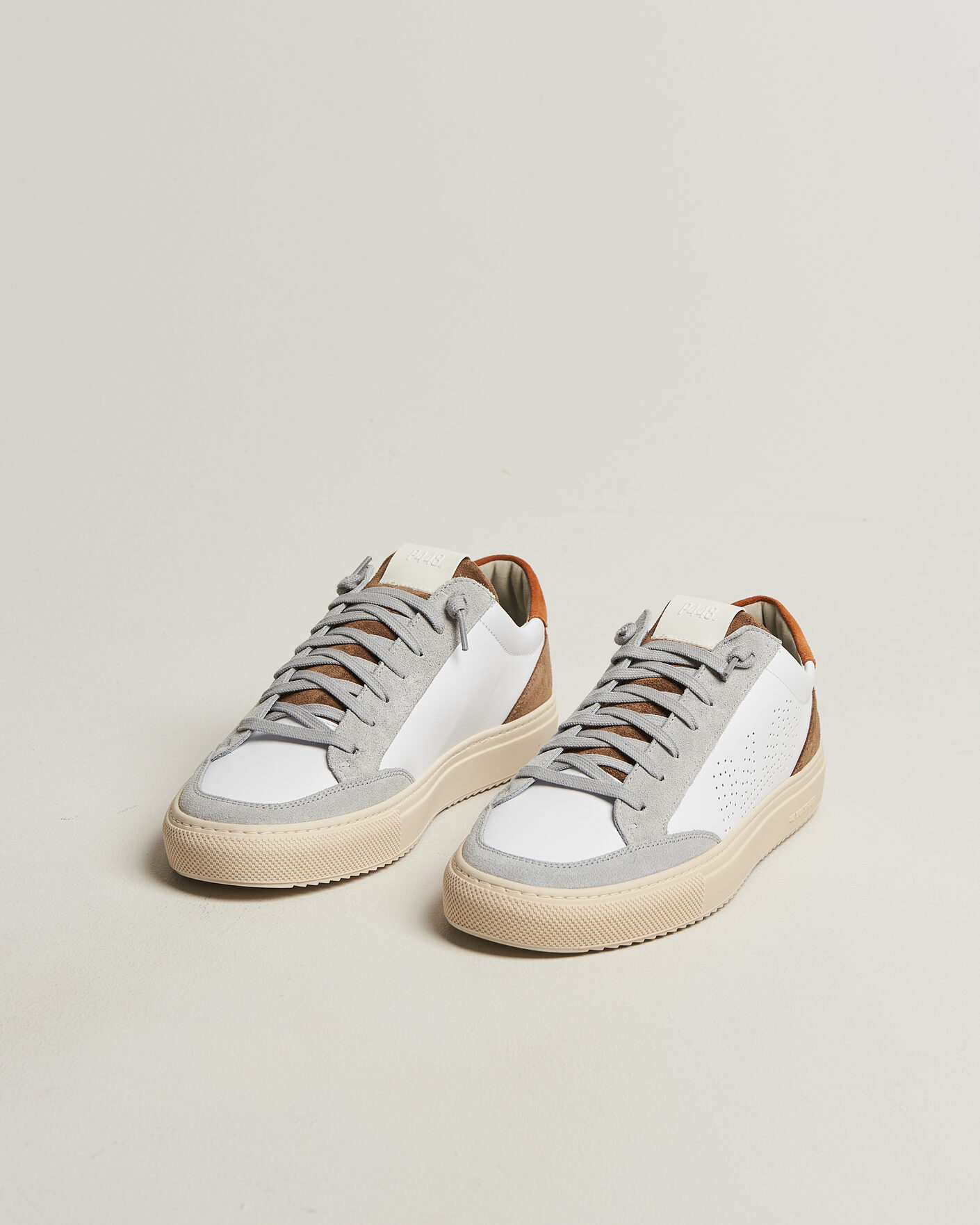 Homme | Baskets | P448 | Soho Leather/Suede Sneaker White/Grey