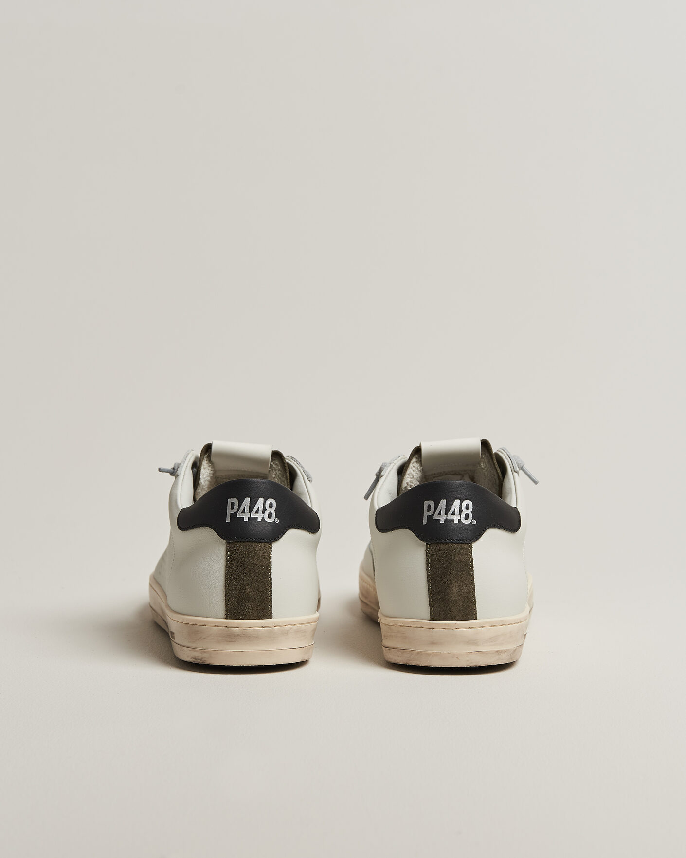 Homme | Baskets | P448 | John Leather Sneaker White/Olive