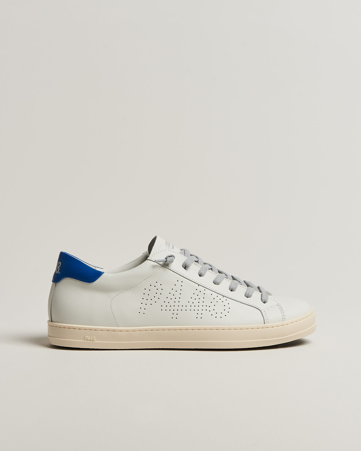 Heren | Sneakers | P448 | John Leather Sneaker White/Blue