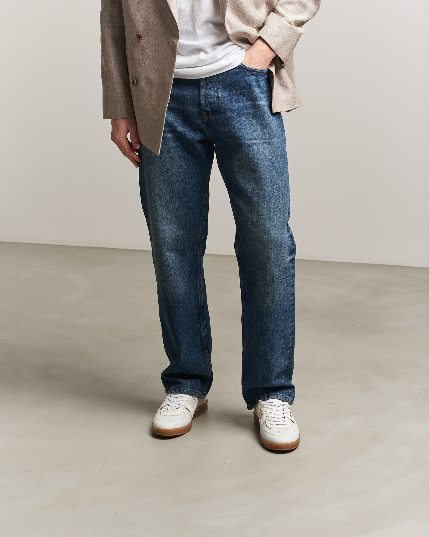 Homme | Baskets | P448 | Monza Leather/Suede Sneaker White