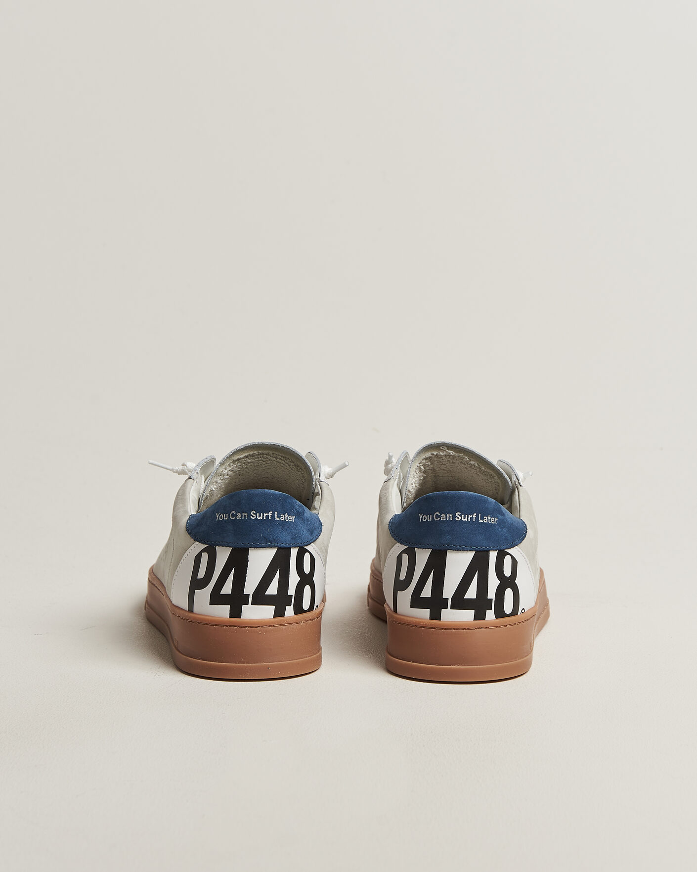 Heren | Sneakers | P448 | Jack Leather Sneaker White/Navy