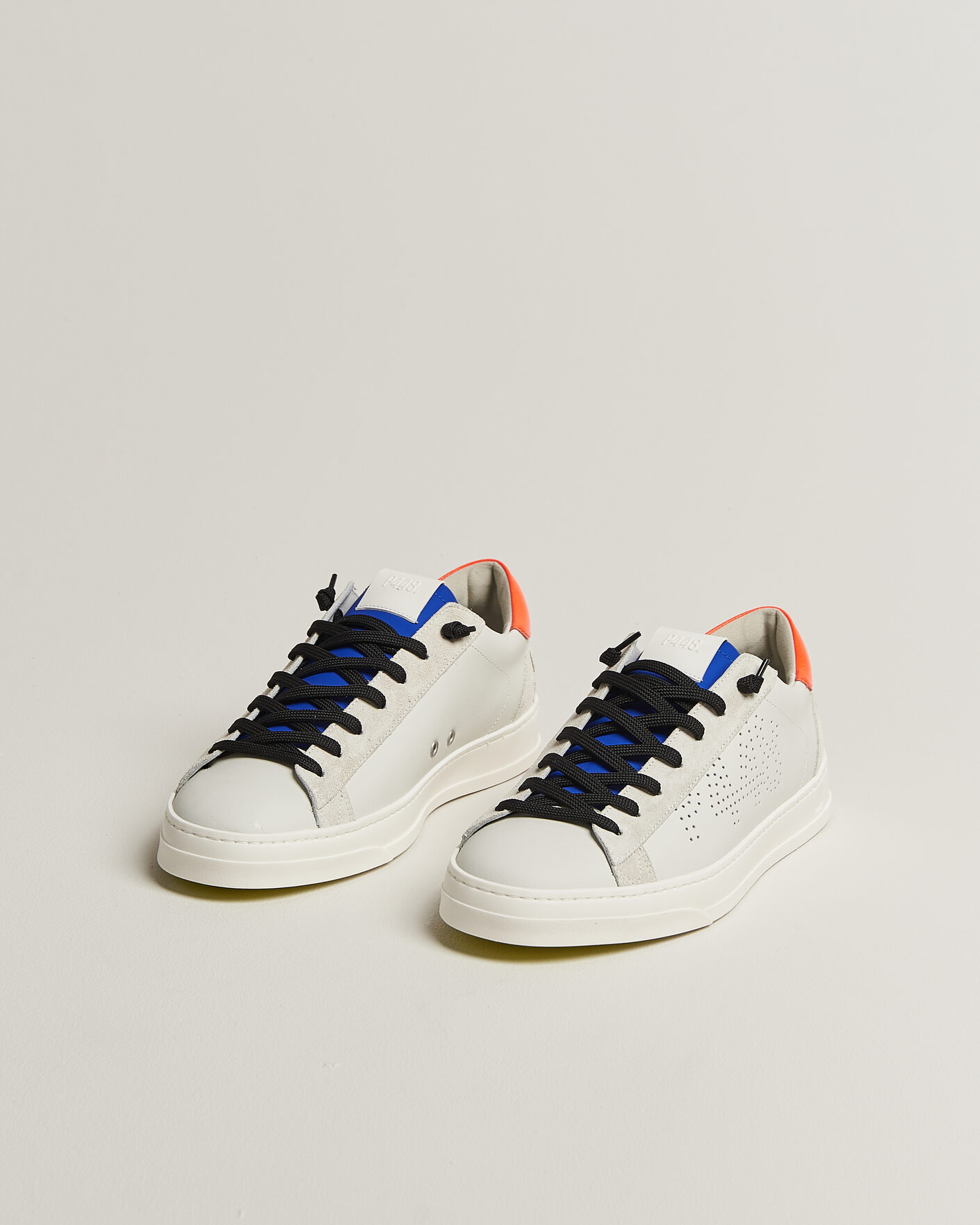 Homme | Baskets | P448 | Jack Leather Sneaker Grey/Orange